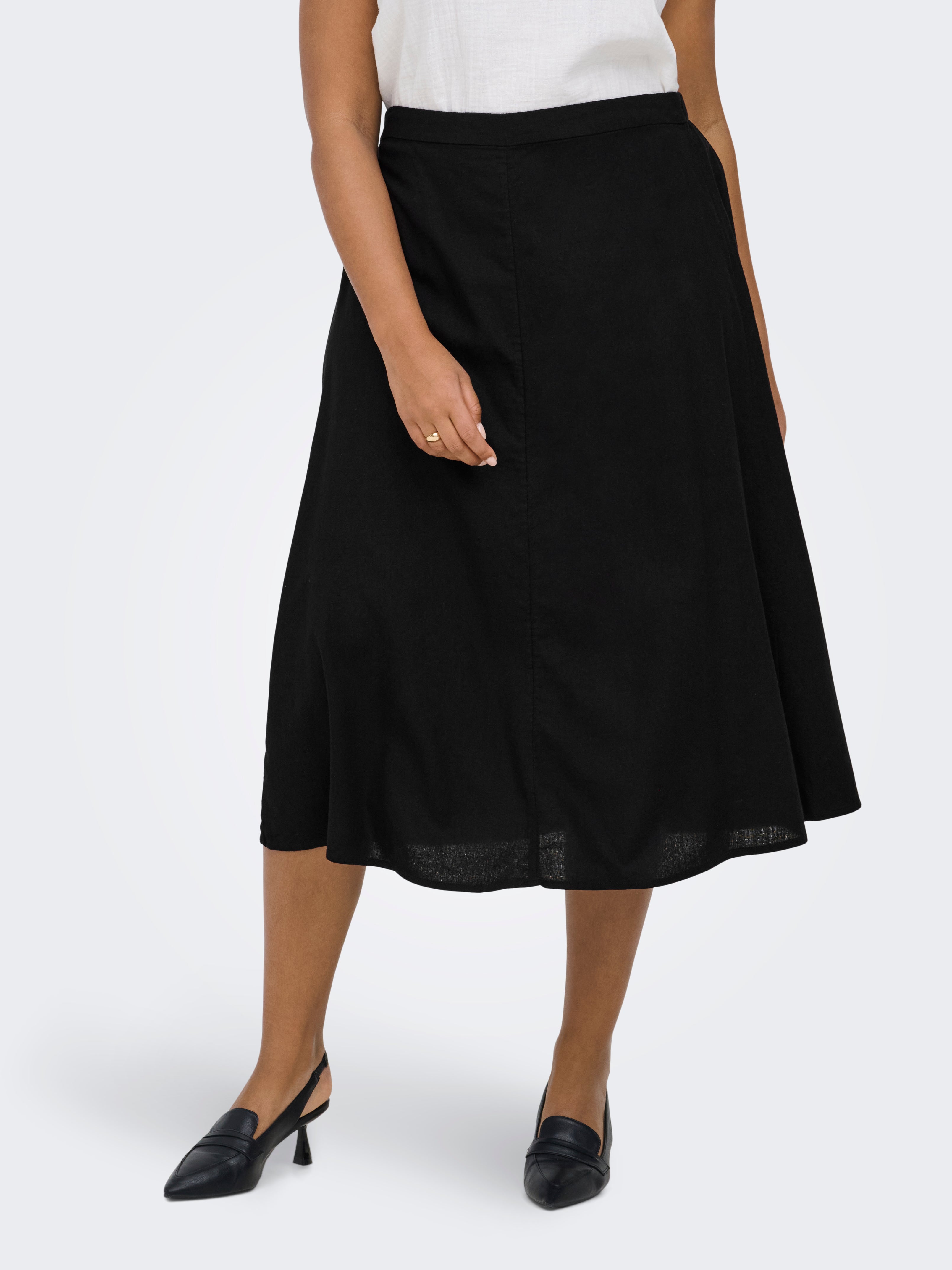 Cargoa Leinen Rock Langer Rock