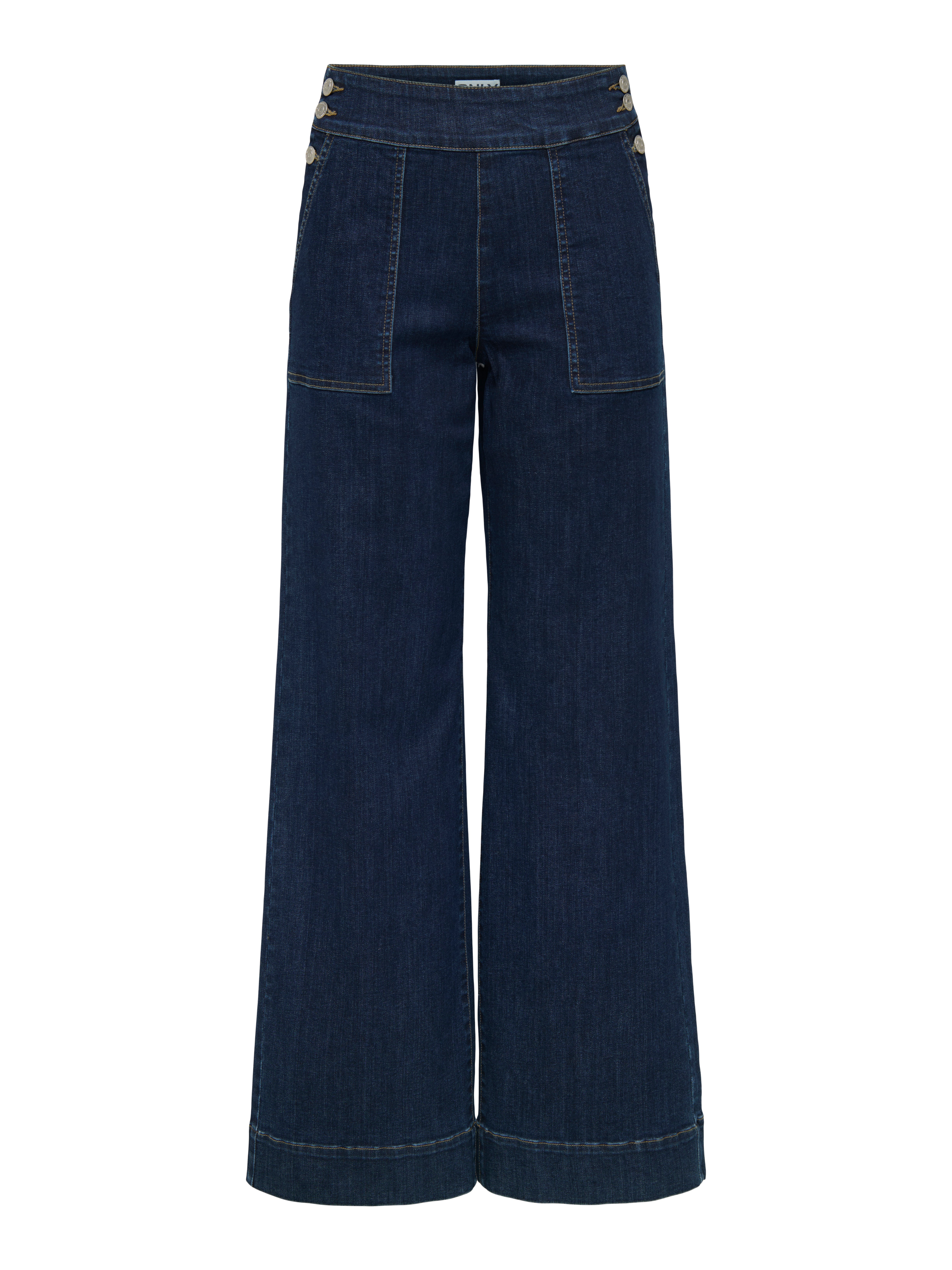 Onlmadison Hohe Taille Weiter Beinschnitt Jeans