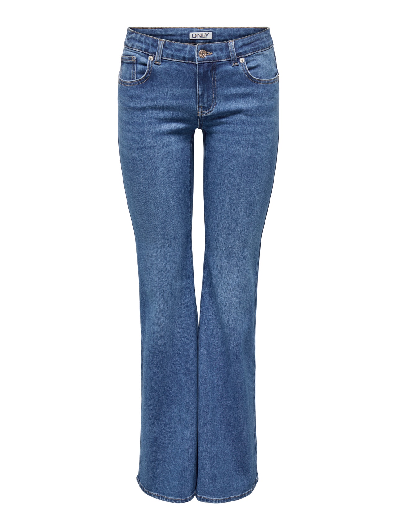 ONLY ONLTIGER Low waist Flared Fit Jeans -Medium Blue Denim - 15365726
