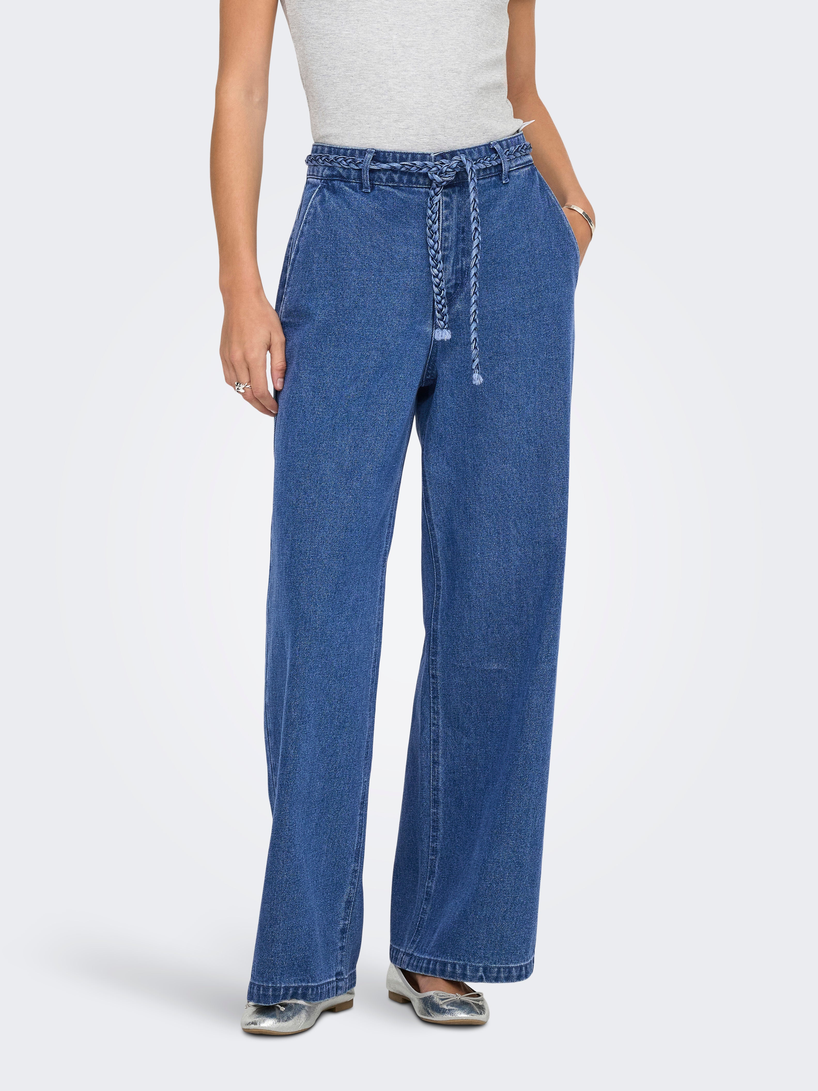 Onlarlene Hohe Taille Weiter Beinschnitt Jeans