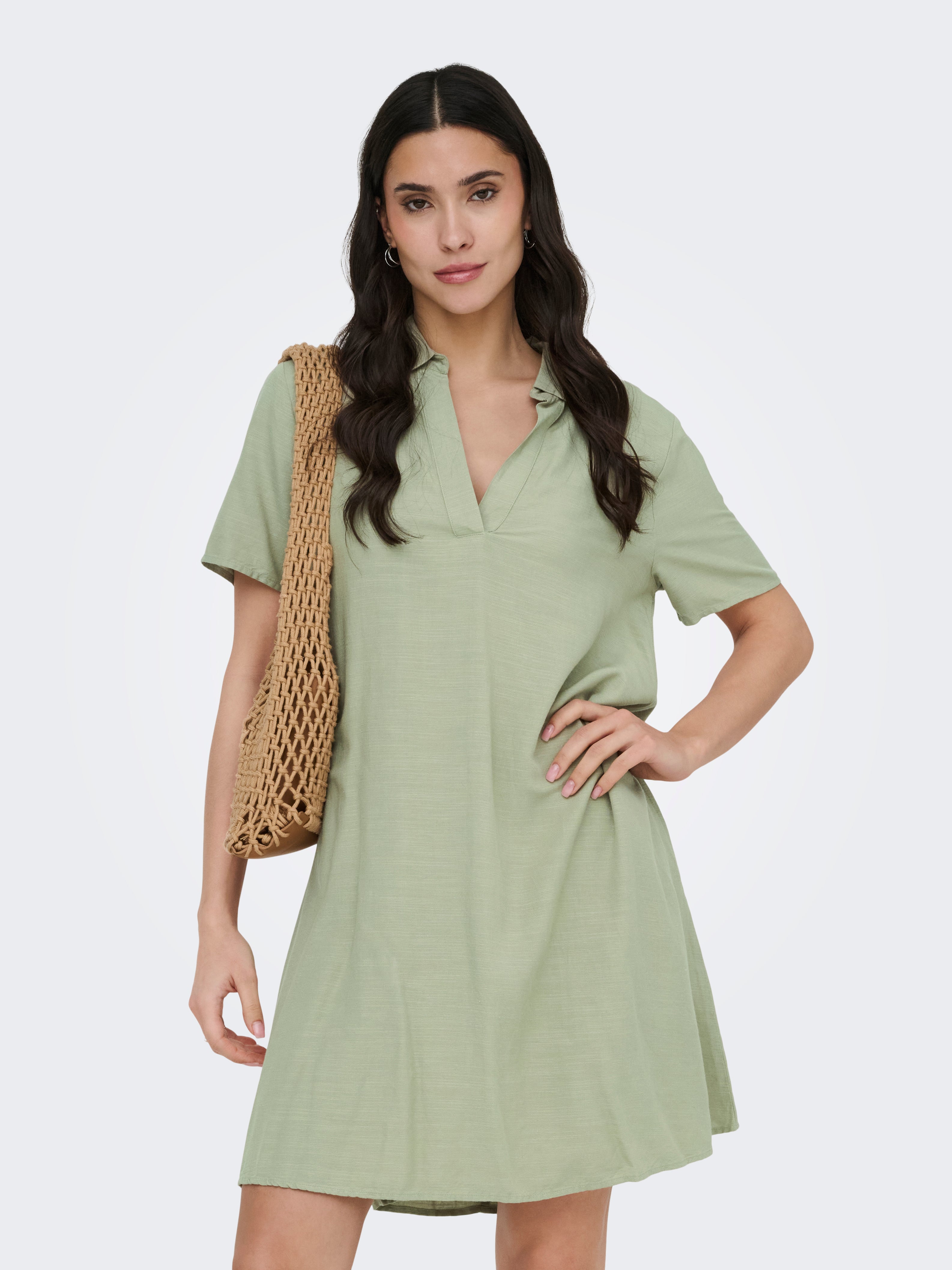 Jdycaya Leinen Kurzes Kleid