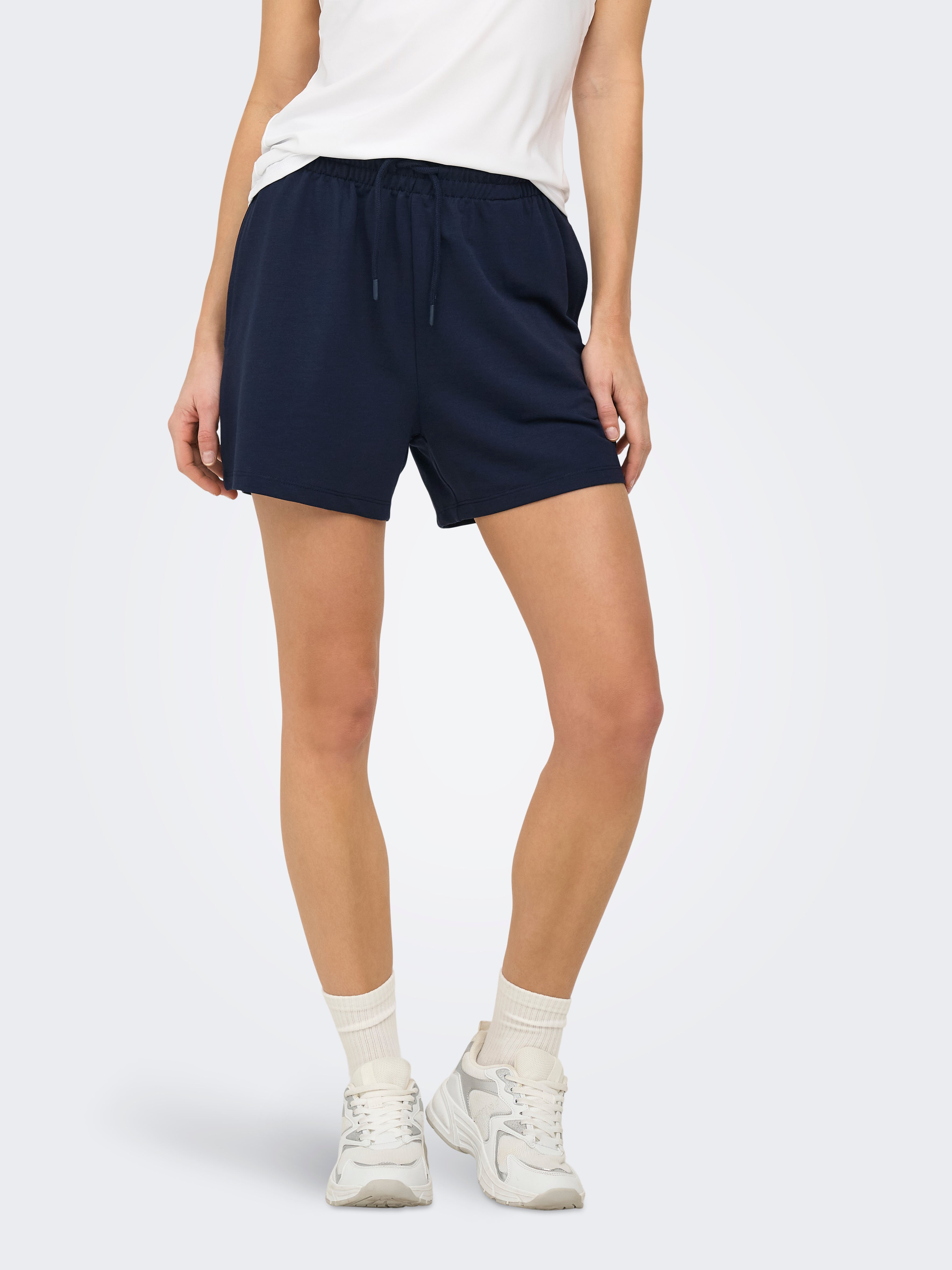 Onpfrei Hohe Taille Locker Geschnitten Shorts