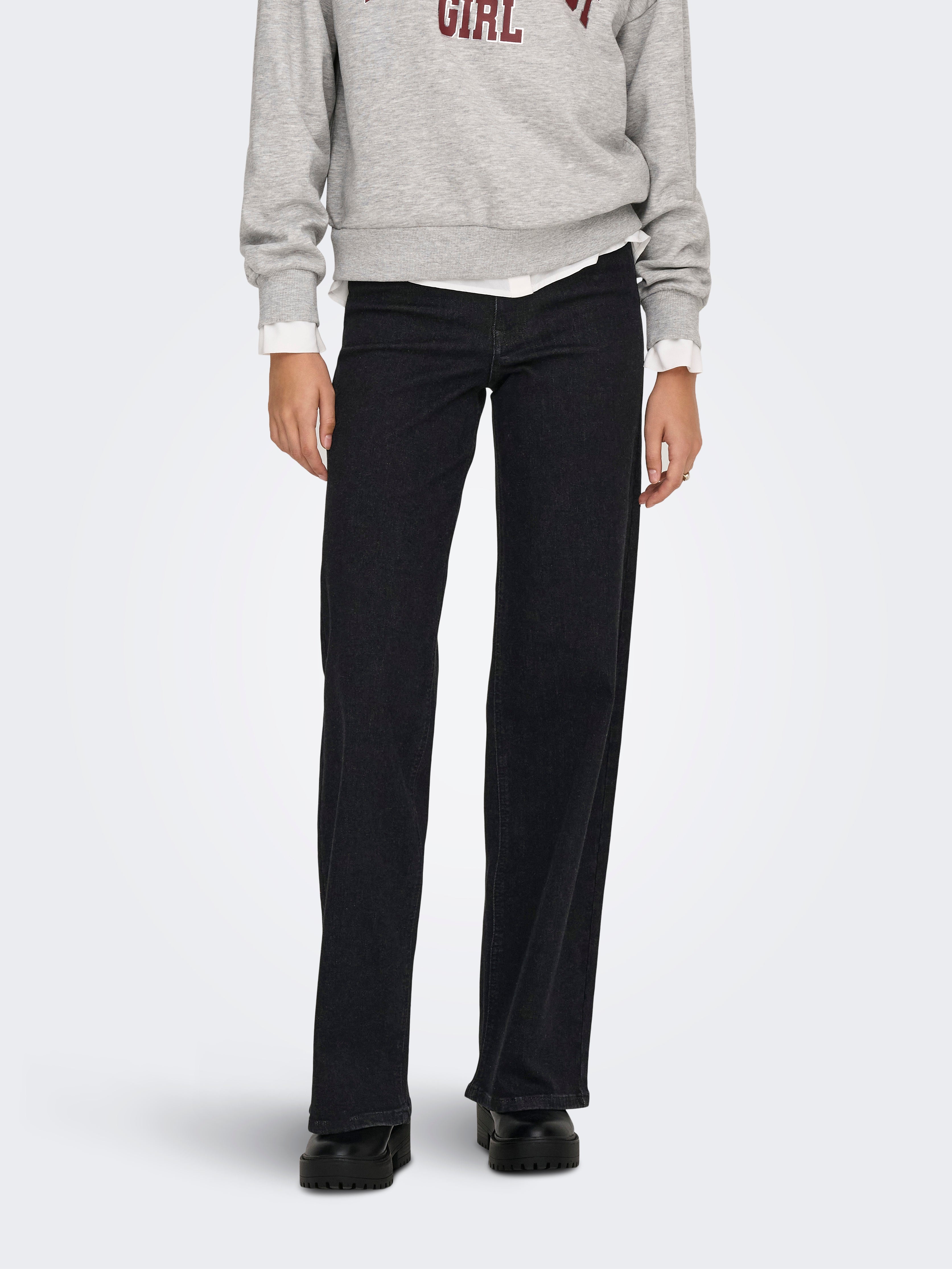 Onlmadison Hohe Taille Weiter Beinschnitt Jeans