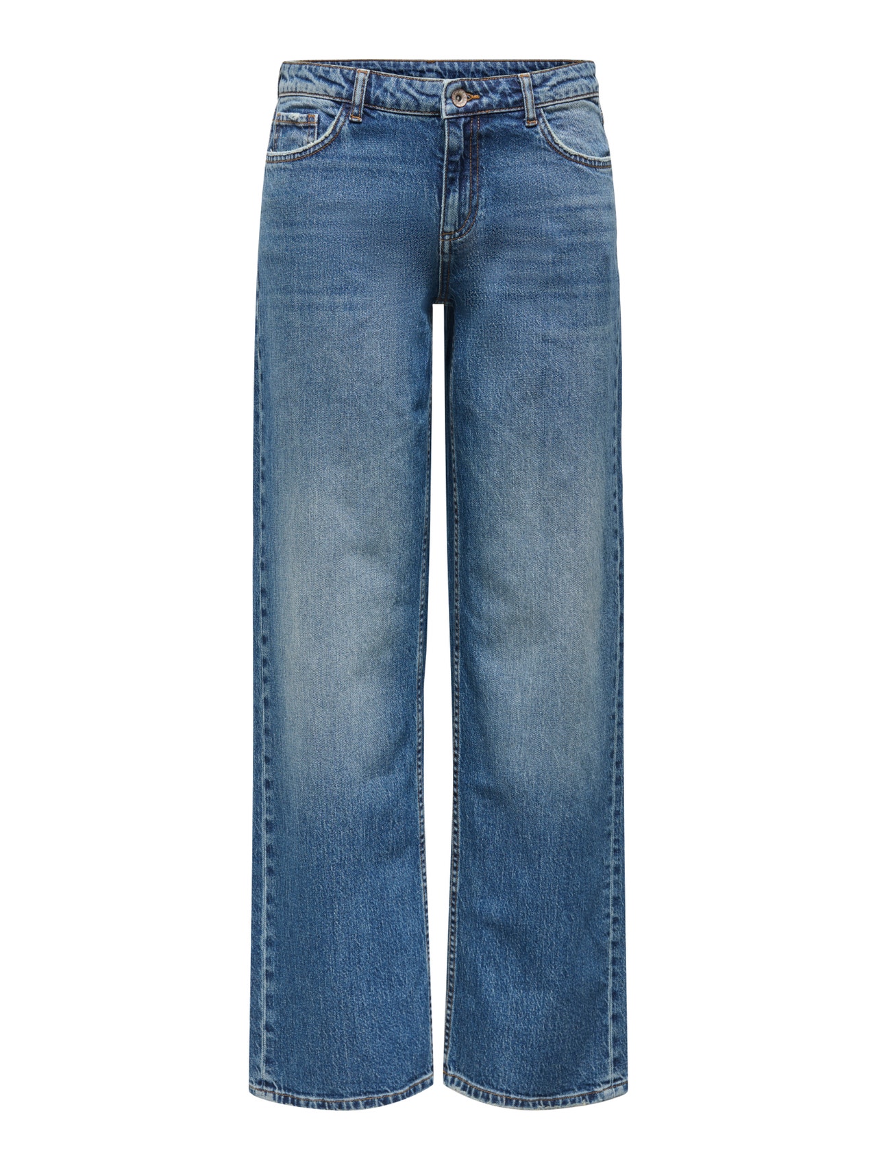 ONLY JDYKATIE Niedrige Taille Gerade geschnitten Jeans -Medium Blue Denim - 15366858