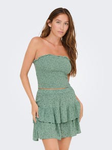 ONLY Tavapärane lõige Õlapaelteta Top -Balsam Green - 15366881