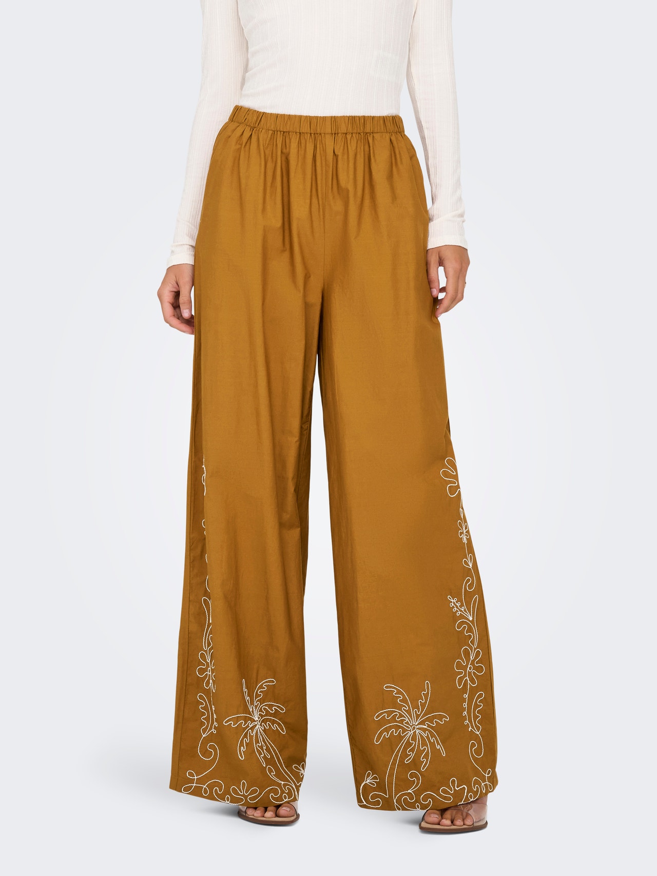 ONLY JDYELIZA Weiter Beinschnitt Hose -Golden Brown - 15367069