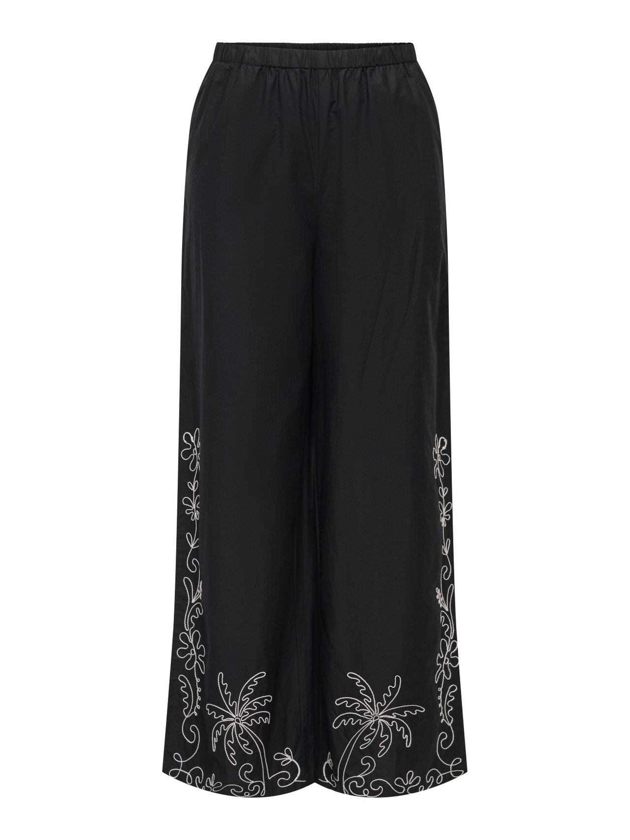 ONLY Laia jalaosaga lõige Püksid -Black - 15367069