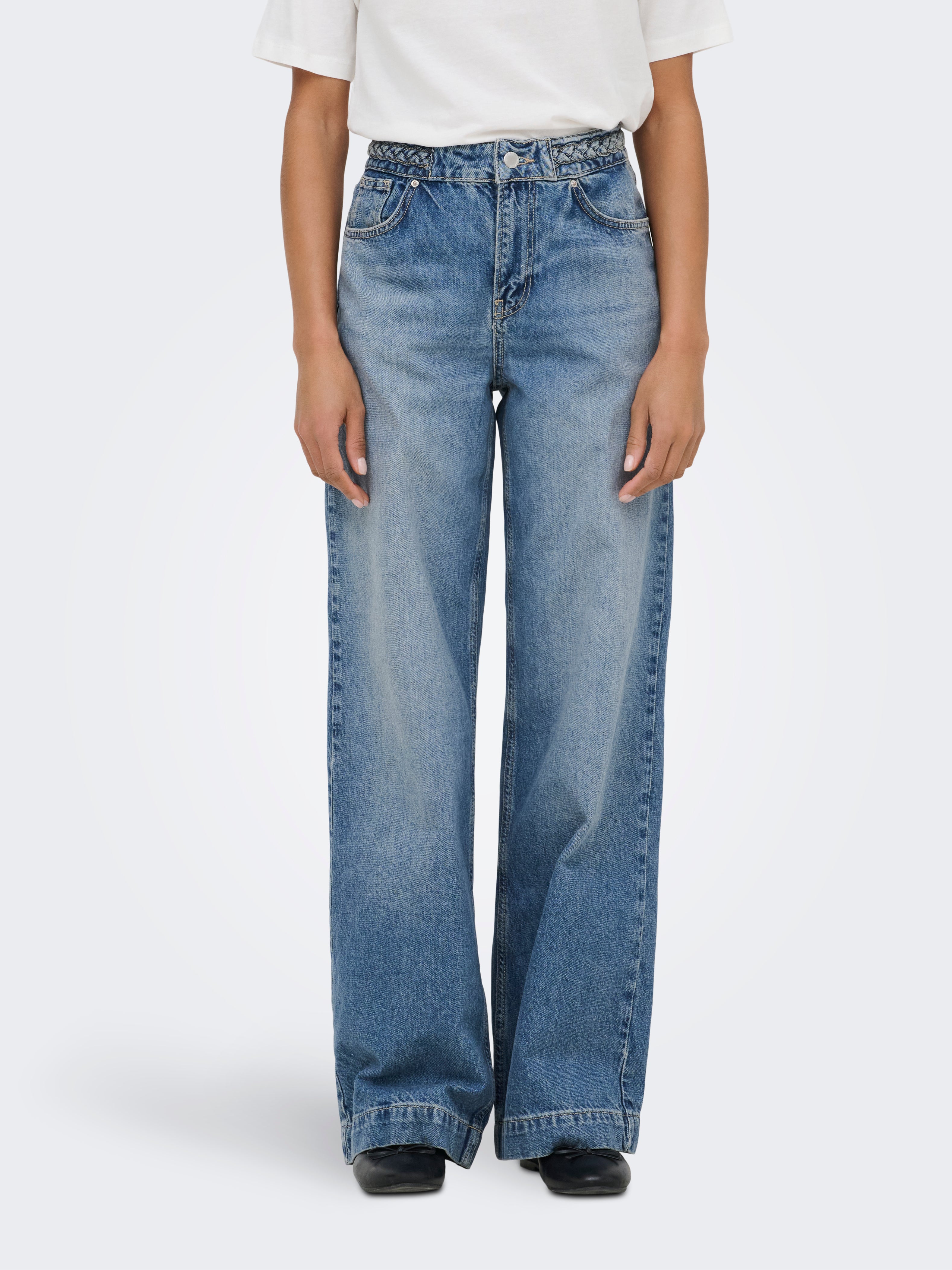 Onlhope Hohe Taille Weiter Beinschnitt Jeans