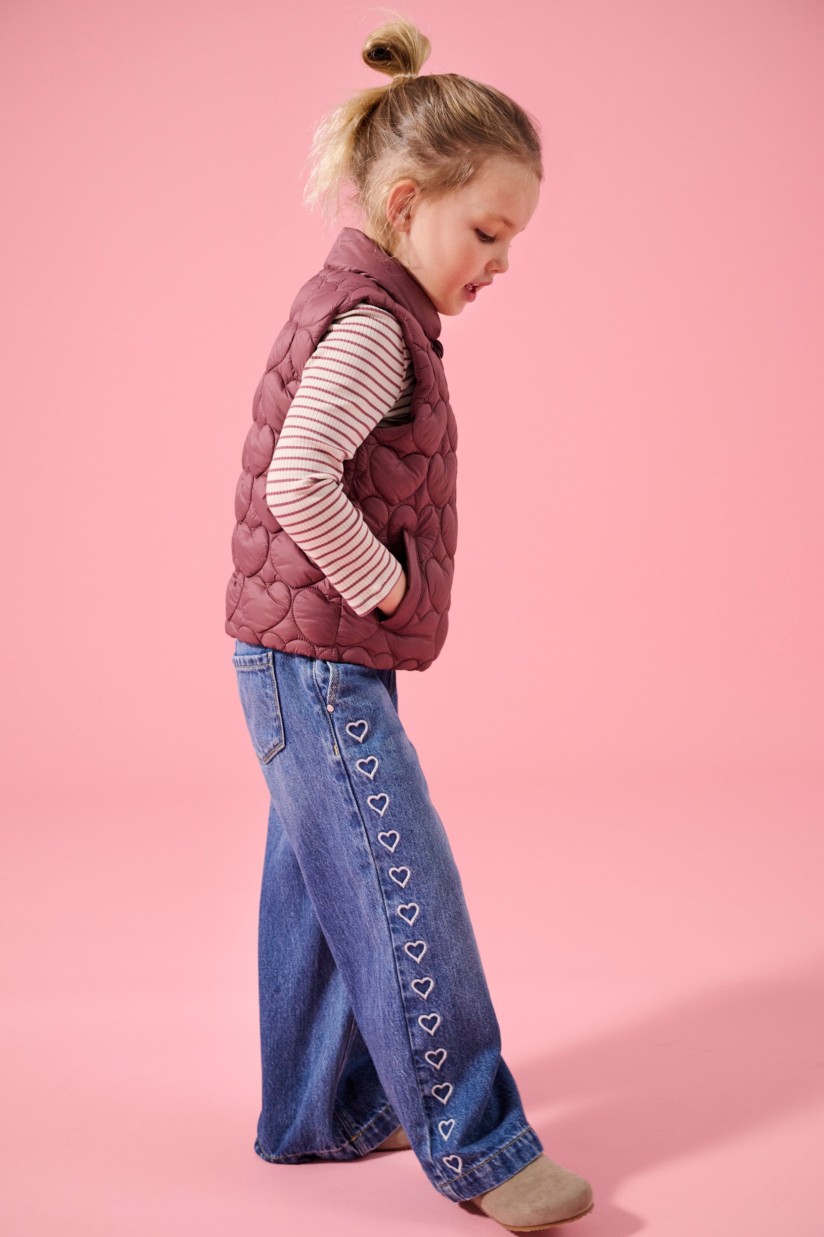 Kmgcomet Mittlere Taille Weiter Beinschnitt Jeans