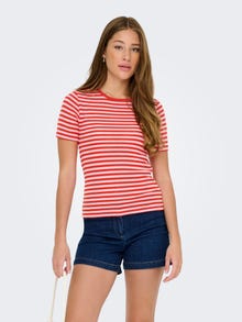 ONLY ONLELLI T-shirt -Spicy Orange - 15367475