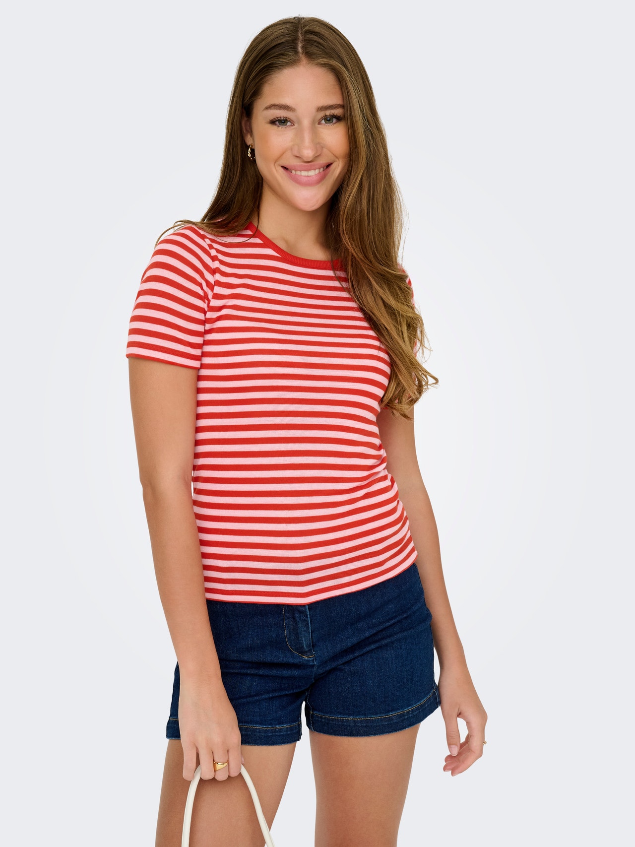 ONLY ONLELLI T-shirt -Spicy Orange - 15367475