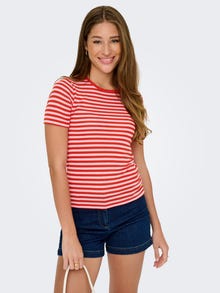 ONLY ONLELLI T-shirt -Spicy Orange - 15367475
