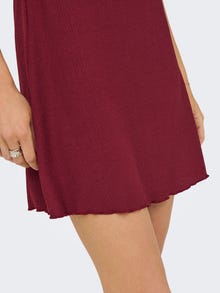 ONLY Redovno prianjanje O-vrat Kratka haljina -Ruby Wine - 15367542