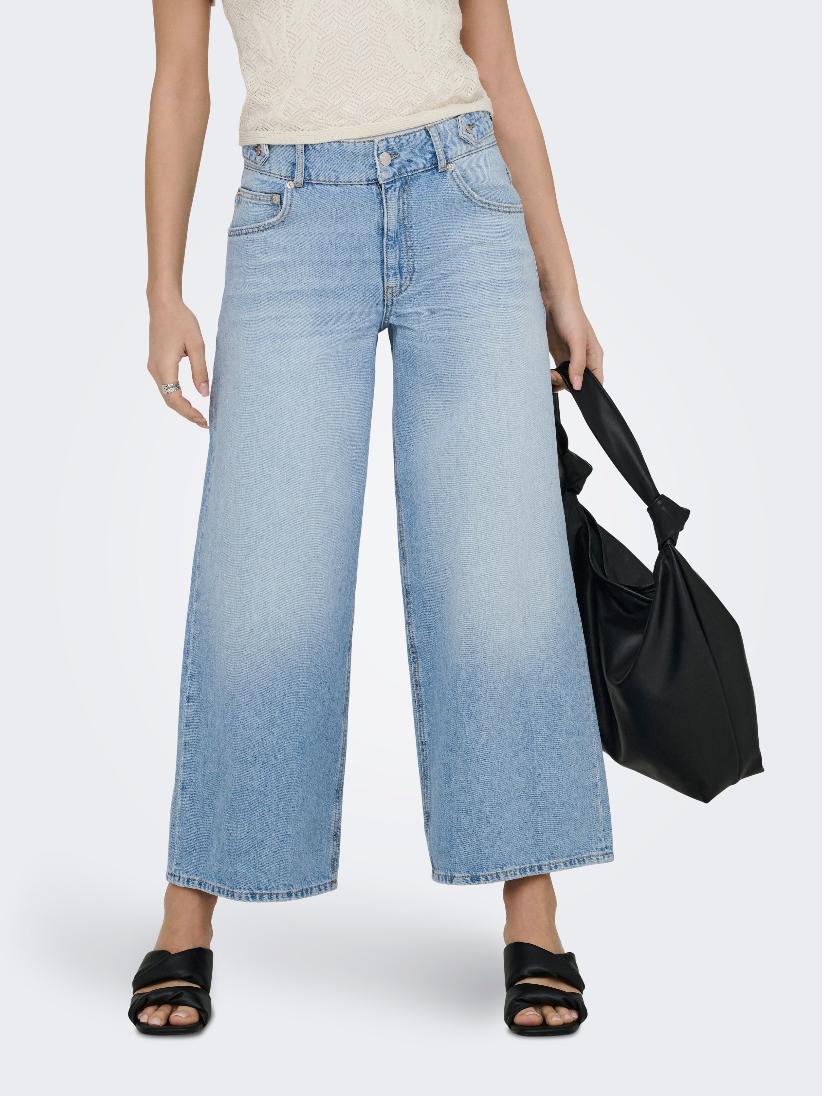 Onlloran Mittlere Taille Weiter Beinschnitt Jeans