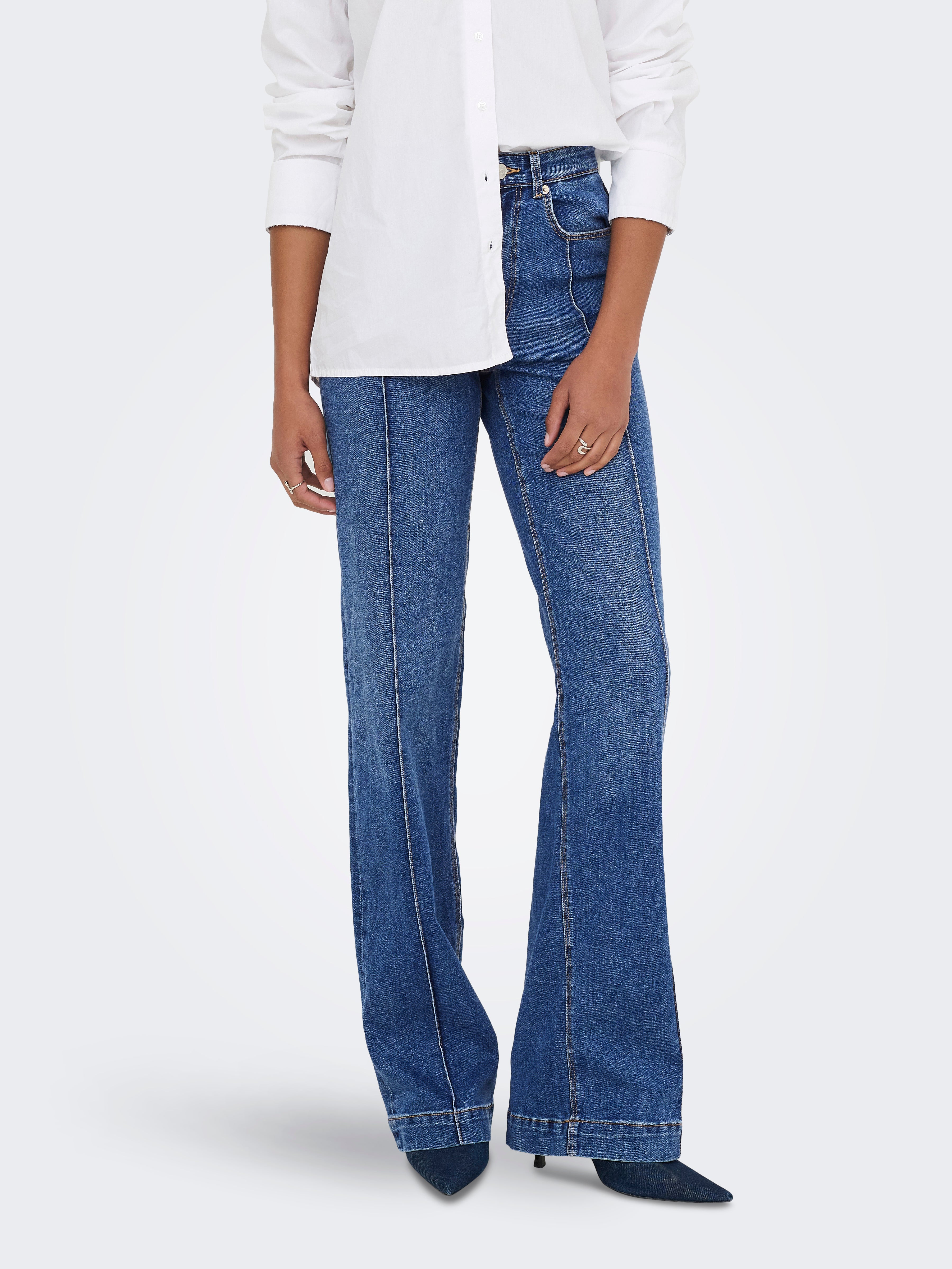 Onljuicy Hohe Taille Weiter Beinschnitt Jeans