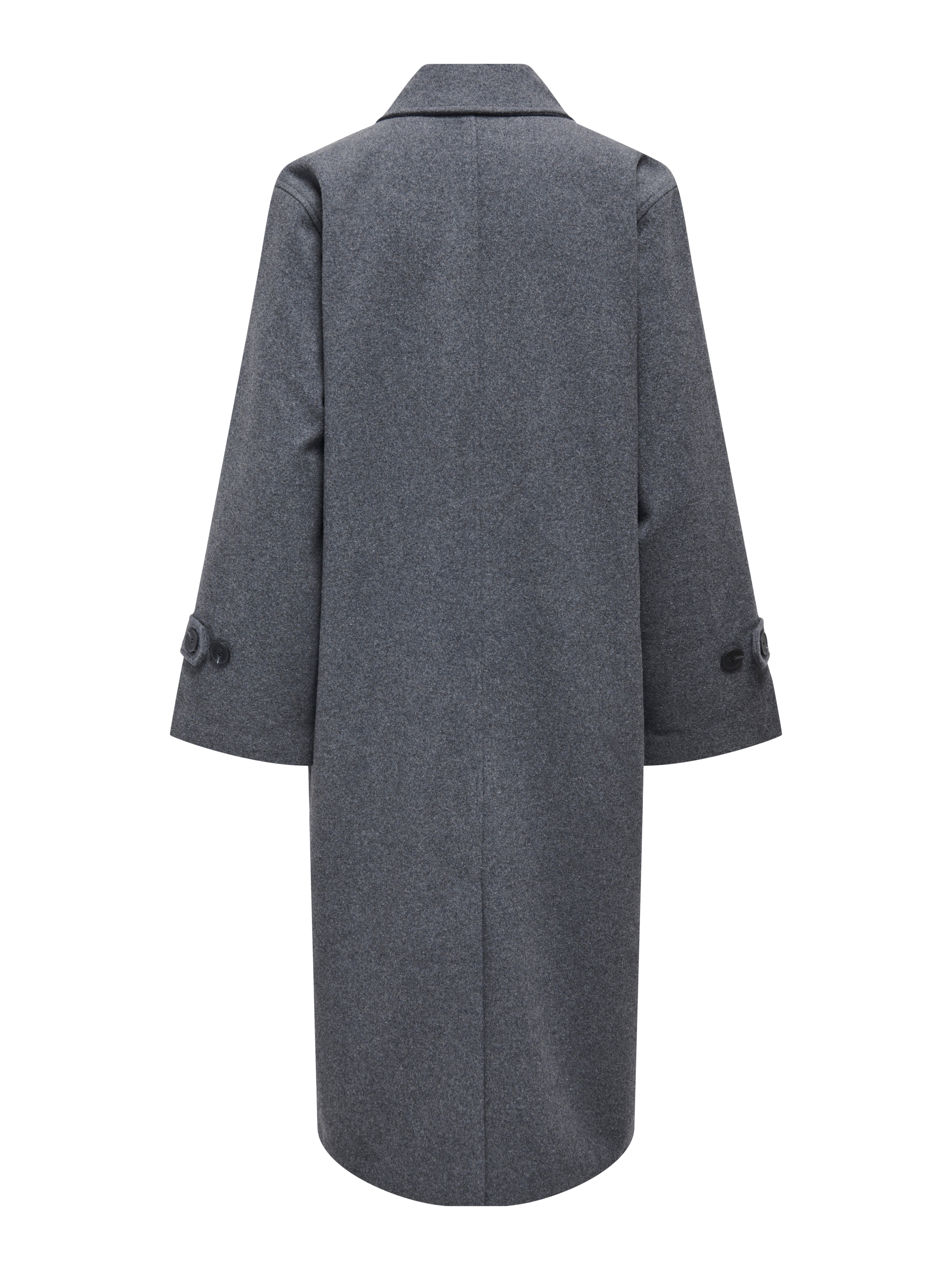 Grey Mantel Only Grau Klassischer Mantel Only Sophia Wollmantel