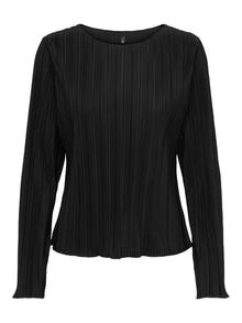 ONLY ONLPERY Plissé top -Black - 15368012