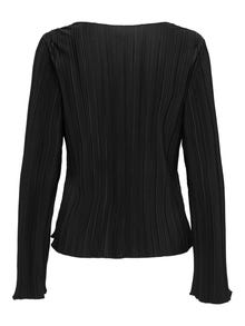 ONLY ONLPERY Plissé top -Black - 15368012