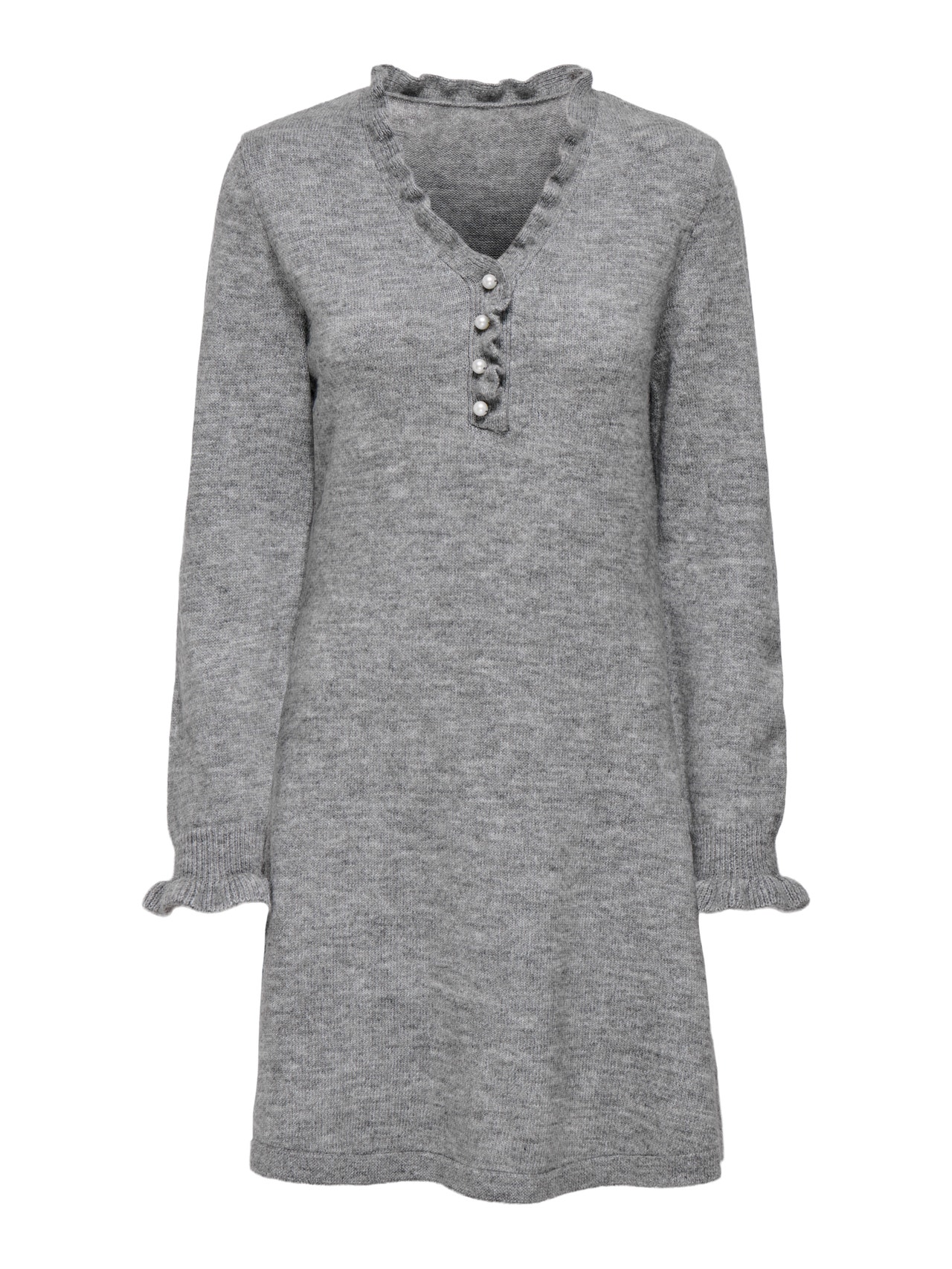 ONLY JDYLETTY Kurzes Kleid -Light Grey Melange - 15368354