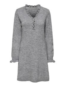 ONLY JDYLETTY Kurzes Kleid -Light Grey Melange - 15368354