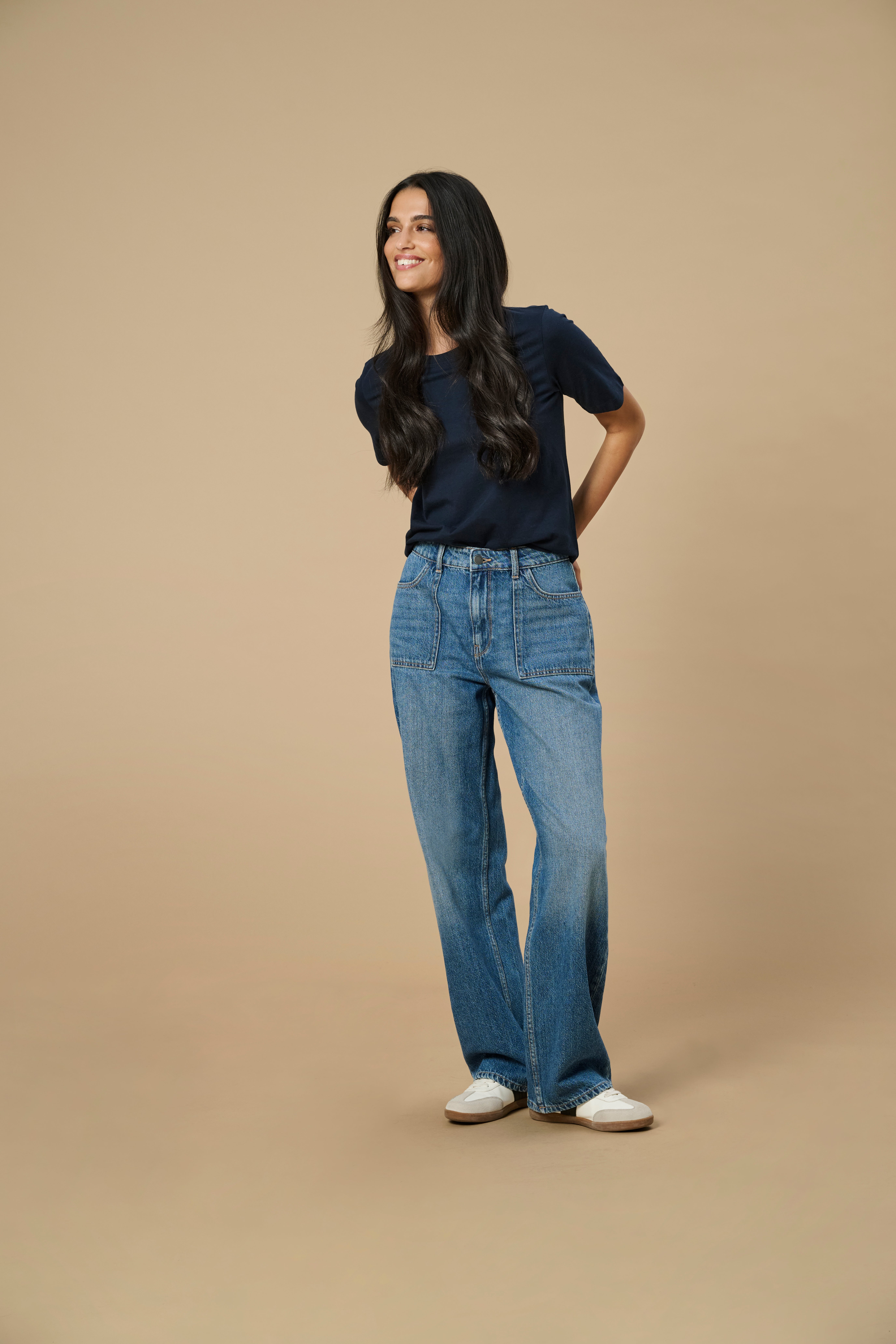 Jdymaya Hohe Taille Weiter Beinschnitt Jeans