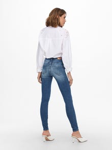 ONLY ONLFOREVER Taille haute Skinny Fit Jeans -Medium Blue Denim - 15369344