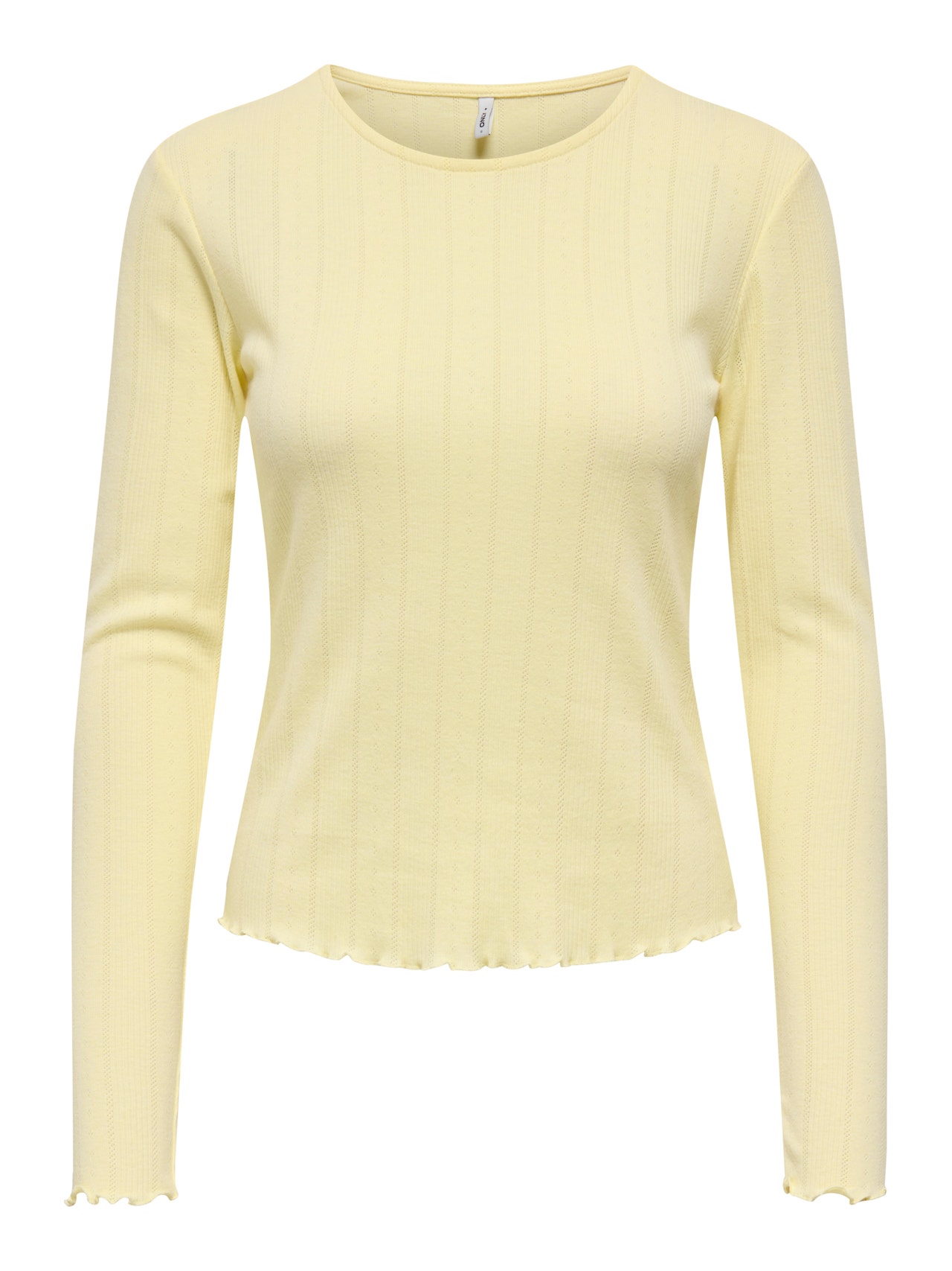 ONLY Tavapärane lõige Ümmargune kaelus Top -Pastel Yellow - 15369384