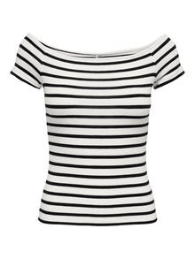 ONLY Tavapärane lõige Sirge kaelus Top -Cloud Dancer - 15369909