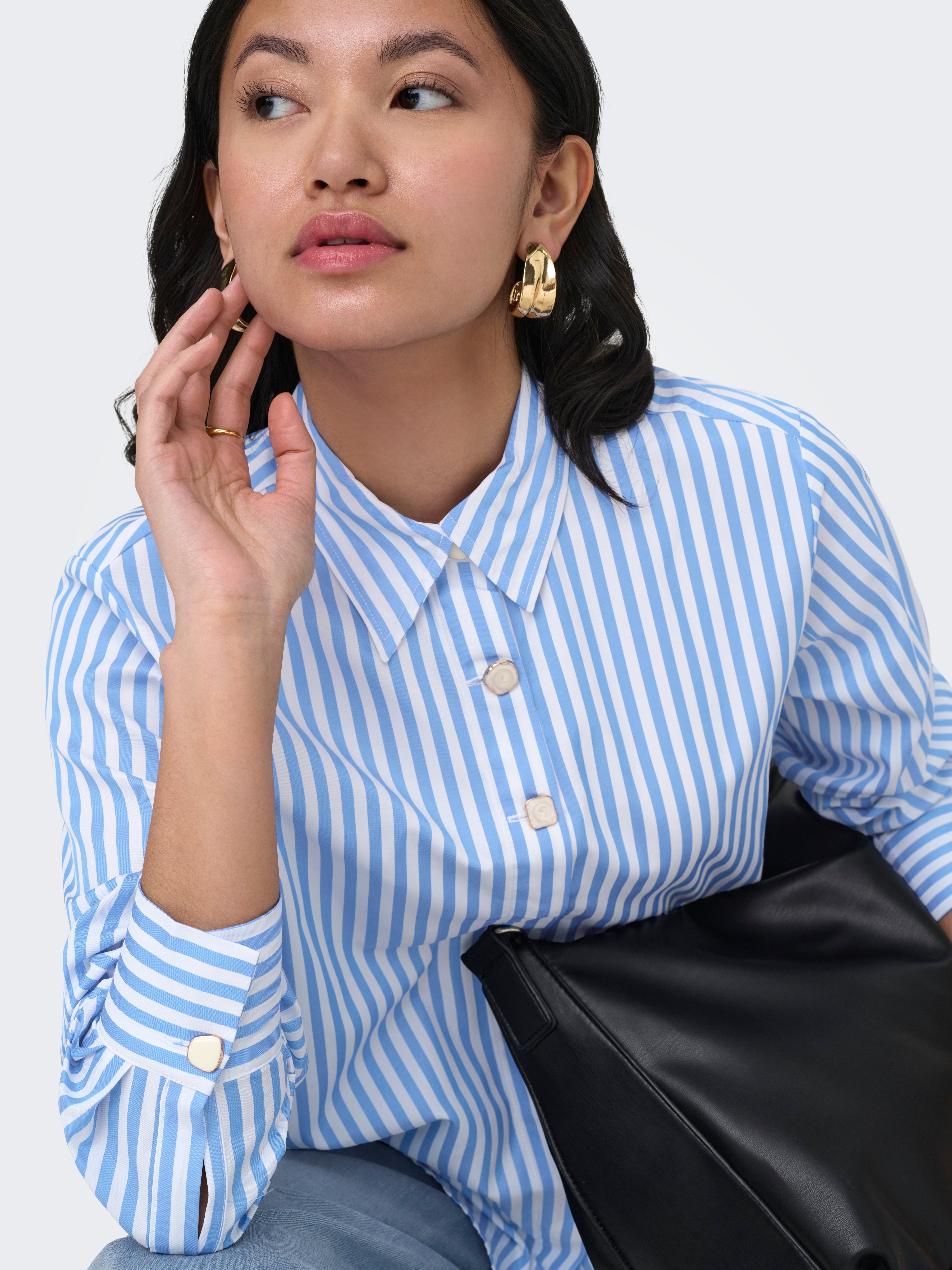 ONLY ONLPAULA LIFE TIE - Camicia - balsam green/cachi ONLY ONLPAULA LIFE TIE - Camicia - balsam green/cachi