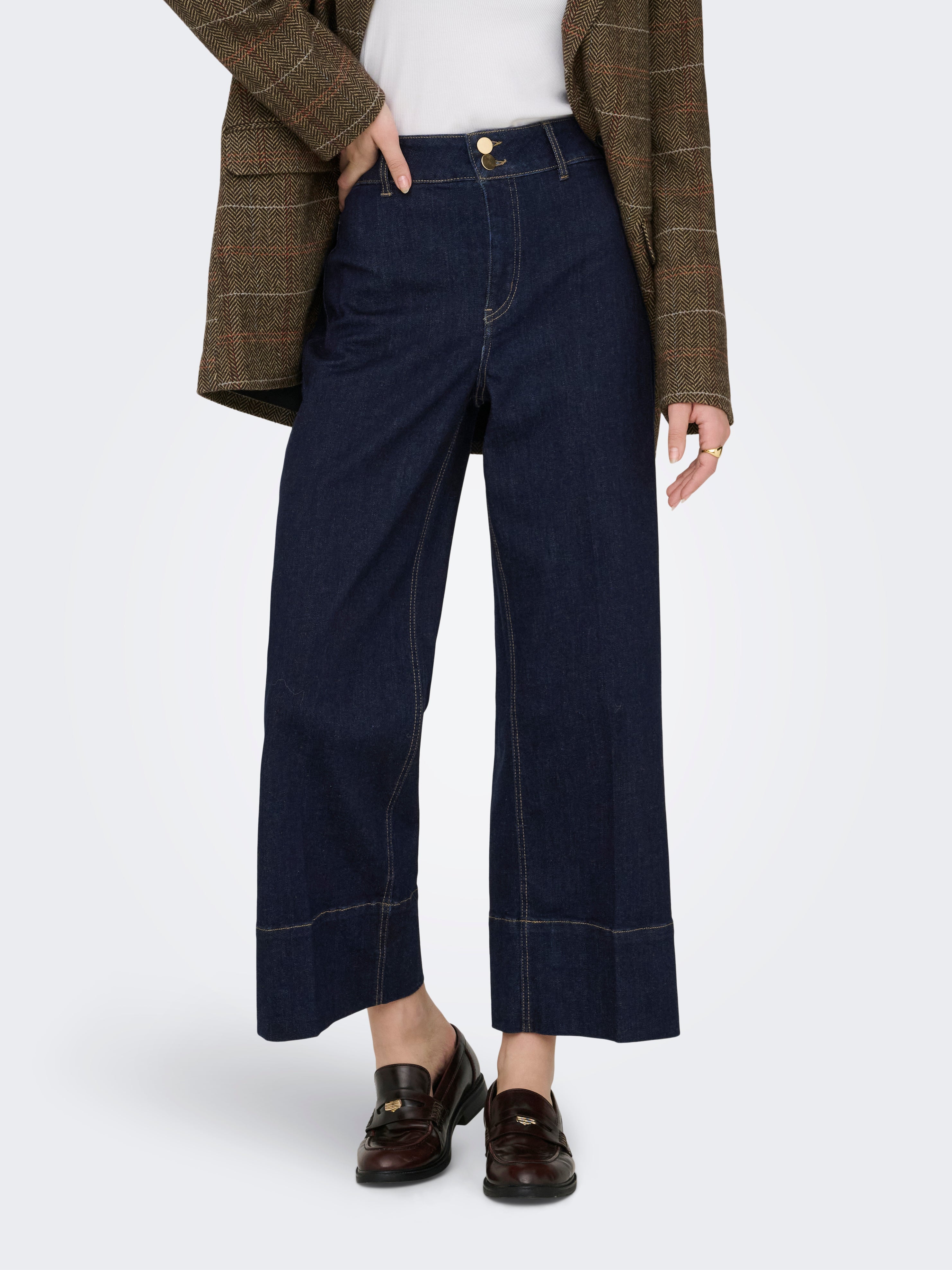 Onlmadison Hohe Taille Weiter Beinschnitt Jeans