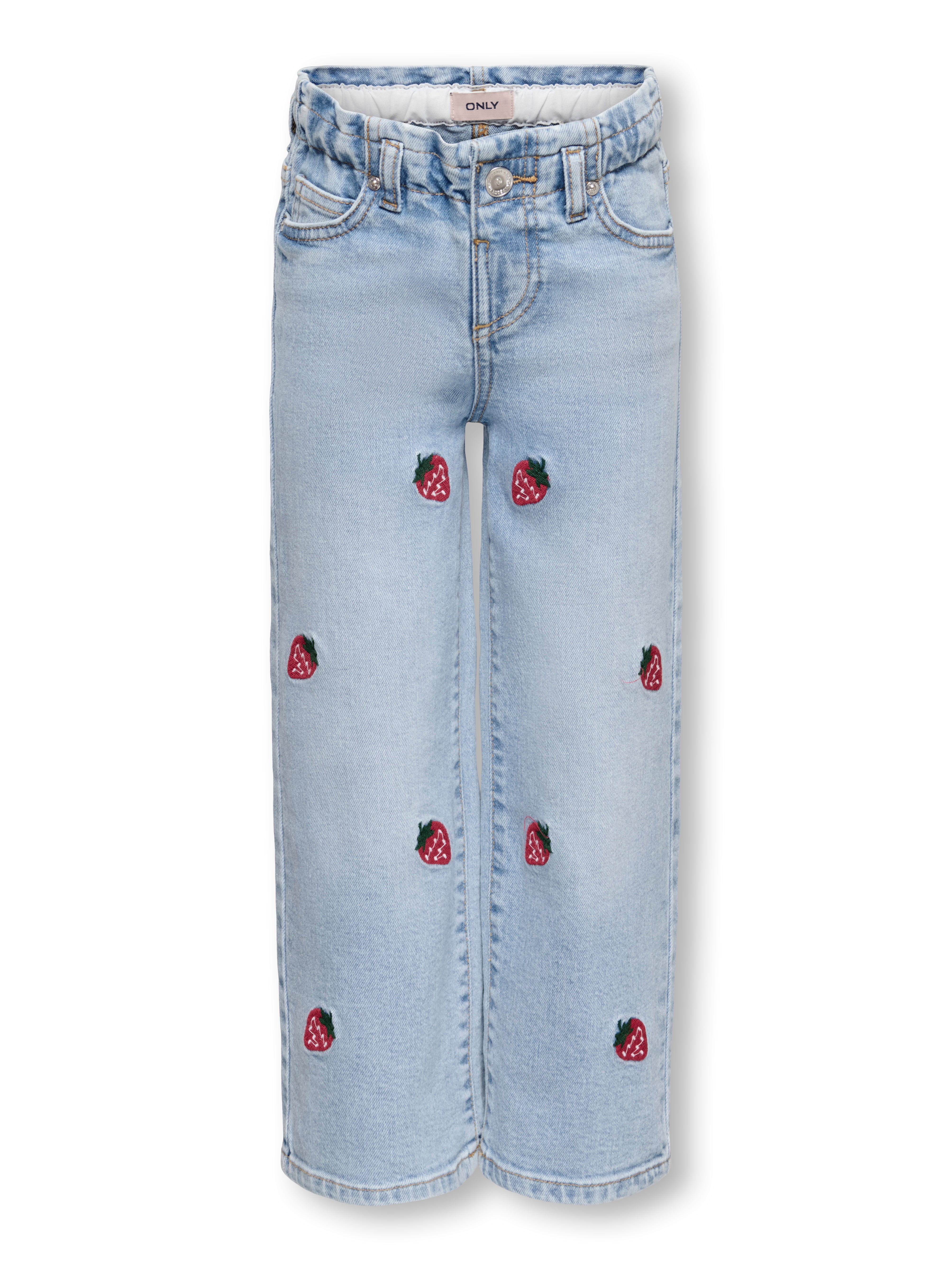 Kmgluna Mittlere Taille Gerade Geschnitten Jeans