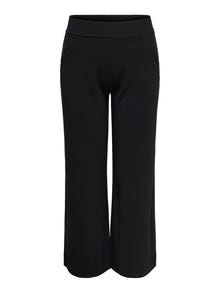ONLY CARSANIA Regular Fit Wide-leg trousers -Black - 15370609