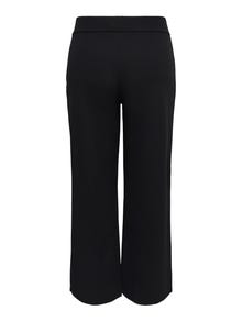 ONLY CARSANIA Regular Fit Wide-leg trousers -Black - 15370609