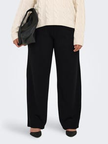 ONLY CARSANIA Regular fit Leveälahkeiset housut -Black - 15370609