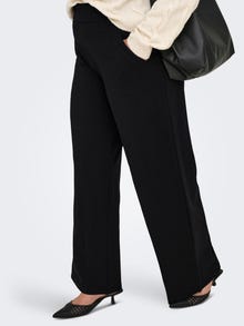 ONLY CARSANIA Regular fit Leveälahkeiset housut -Black - 15370609