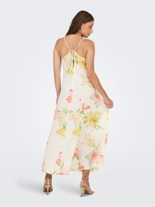 ONLY Tavapärane lõige V-kaelus Õhukesed rihmad Pikk kleit -Cloud Dancer - 15370629