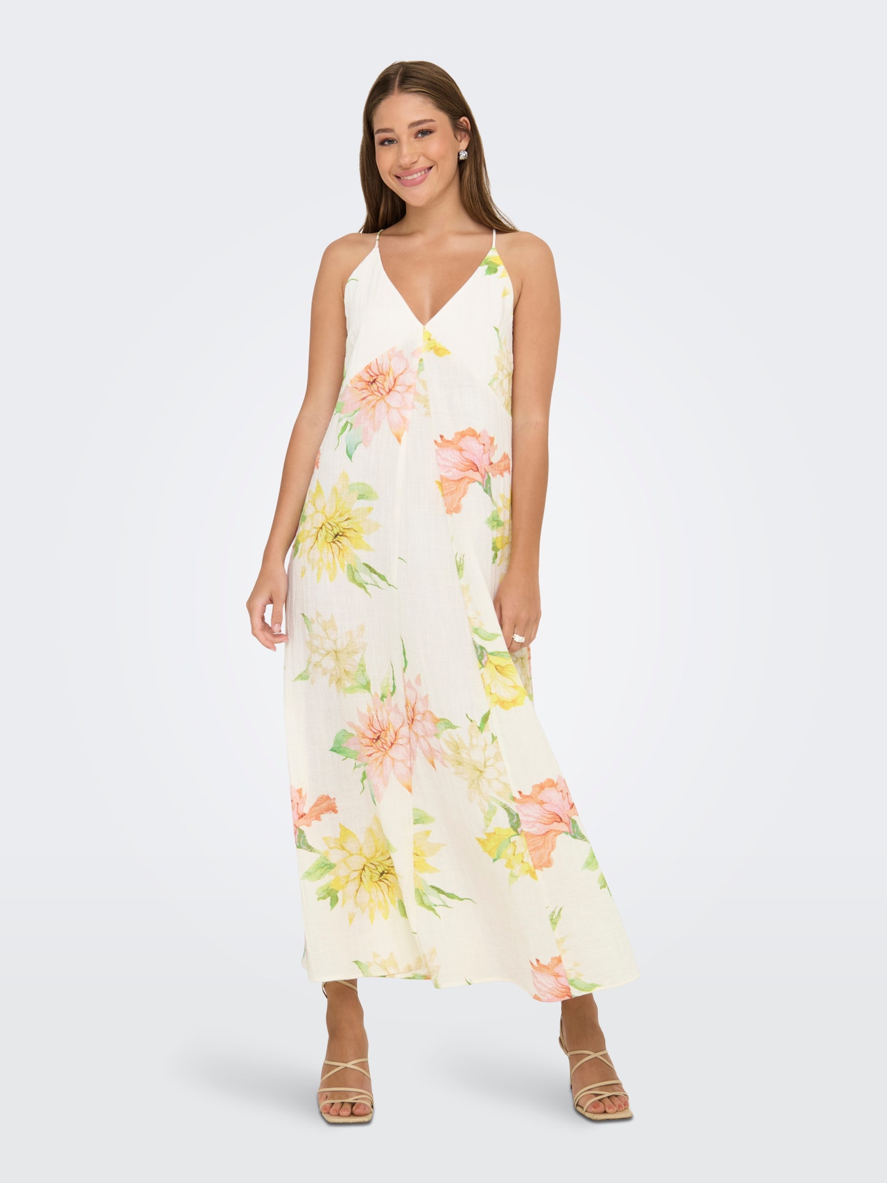 ONLY ONLOFELIA Long dress -Cloud Dancer - 15370629