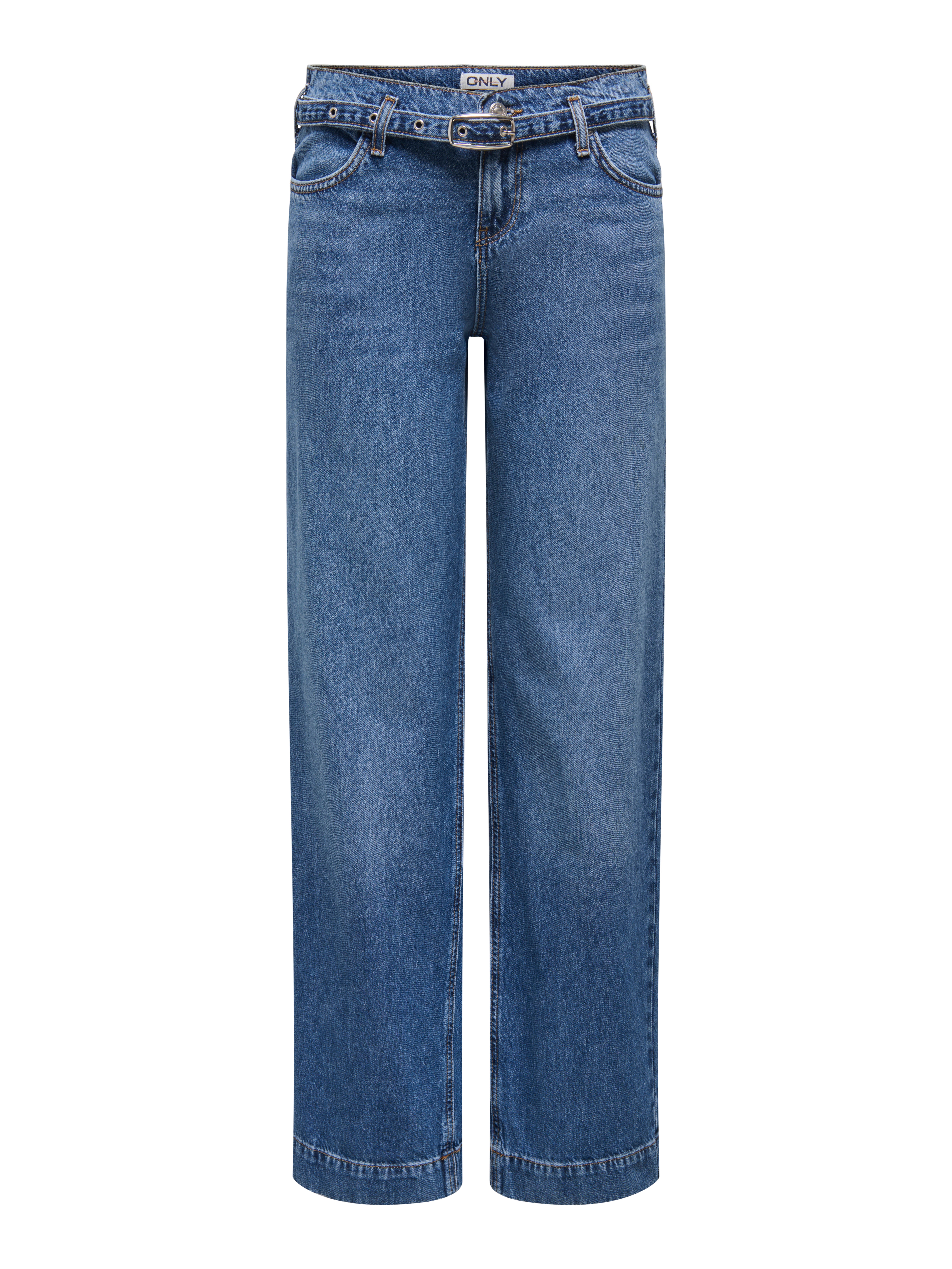 Thumbnail - Onlbrenda Niedrige Taille Weiter Beinschnitt Jeans