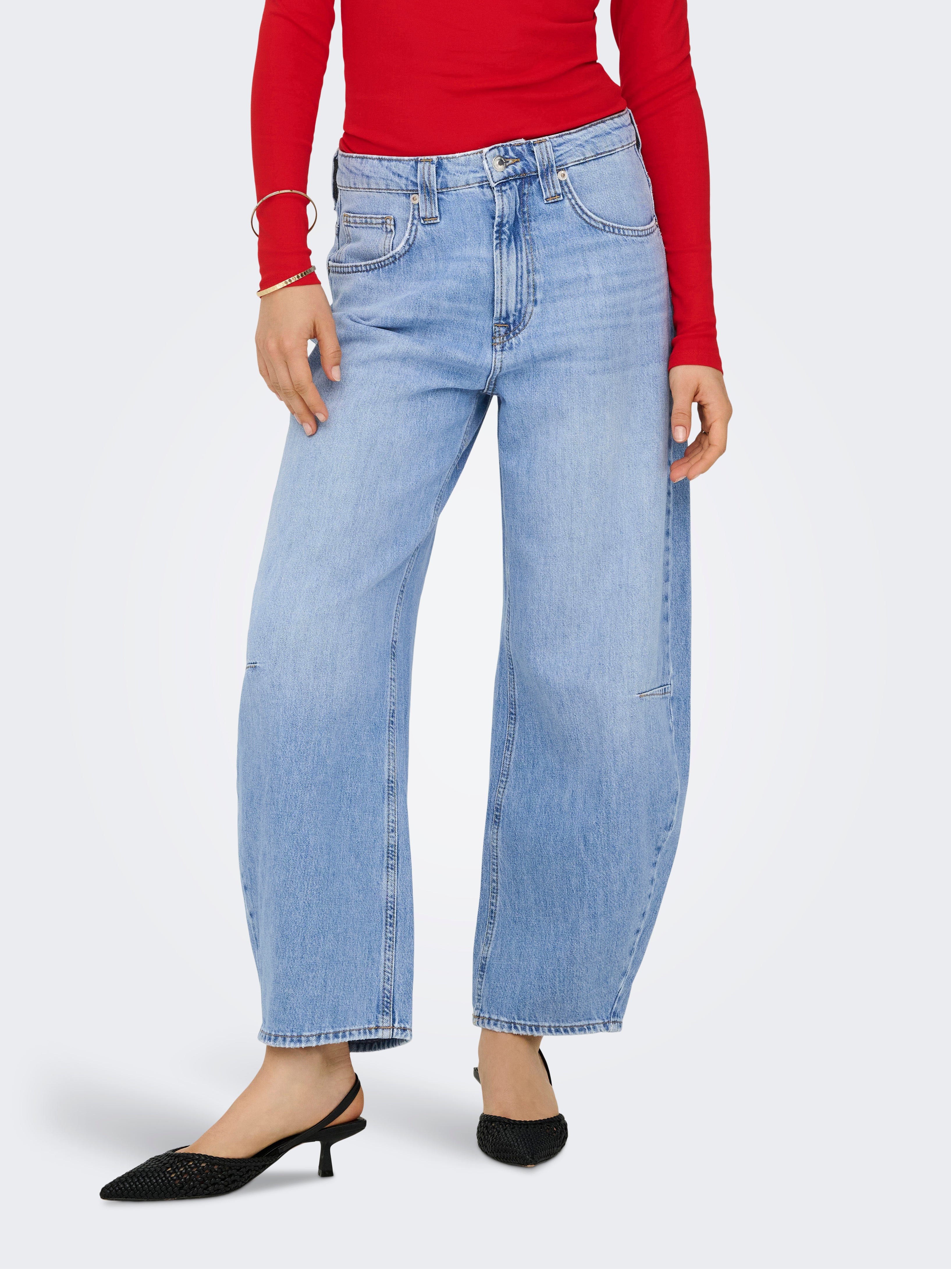 Onlfrankie Hohe Taille Barrel Fit Jeans