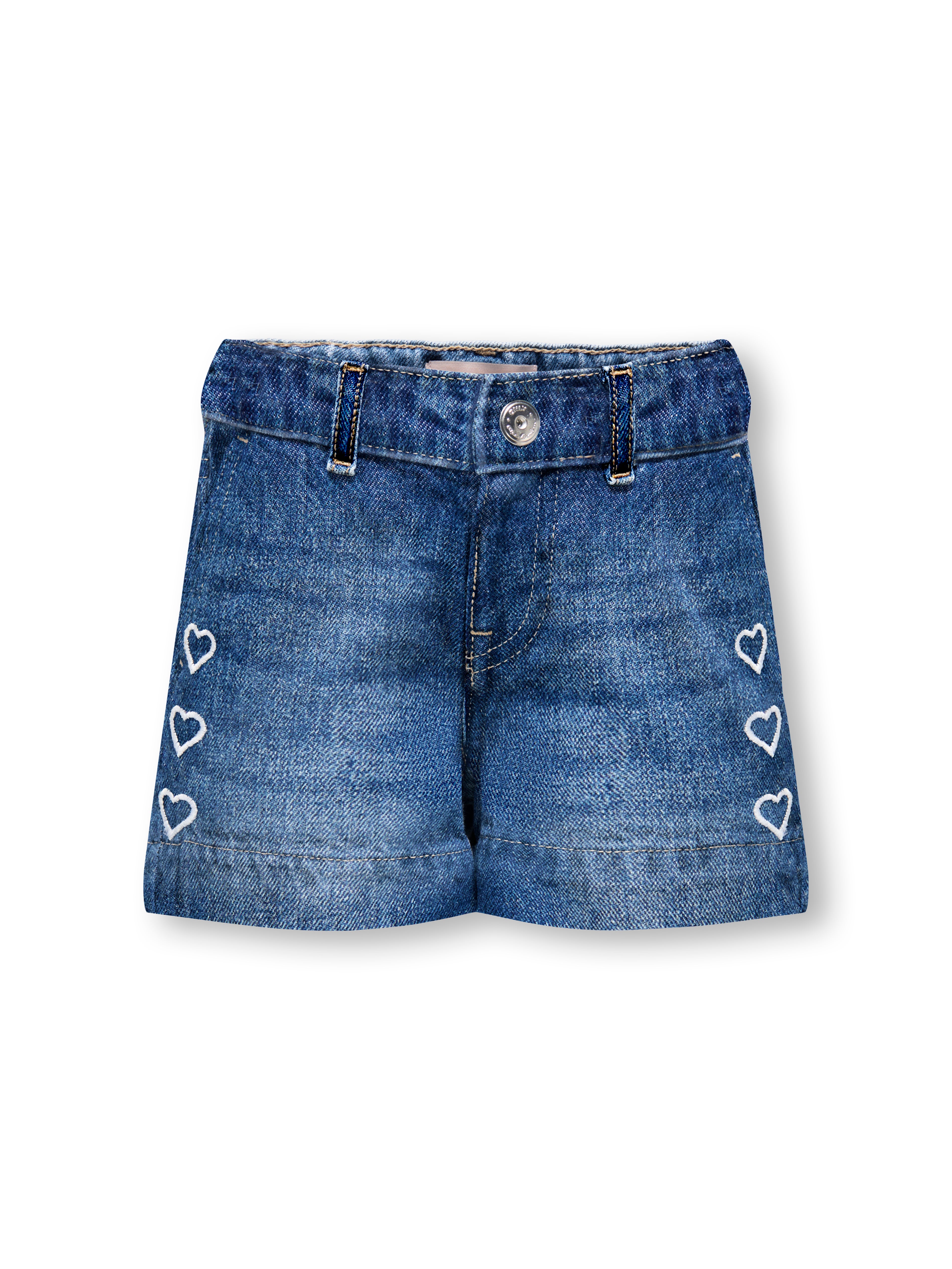 Kmgcomet Mittlere Taille Weiter Beinschnitt Jeans-shorts