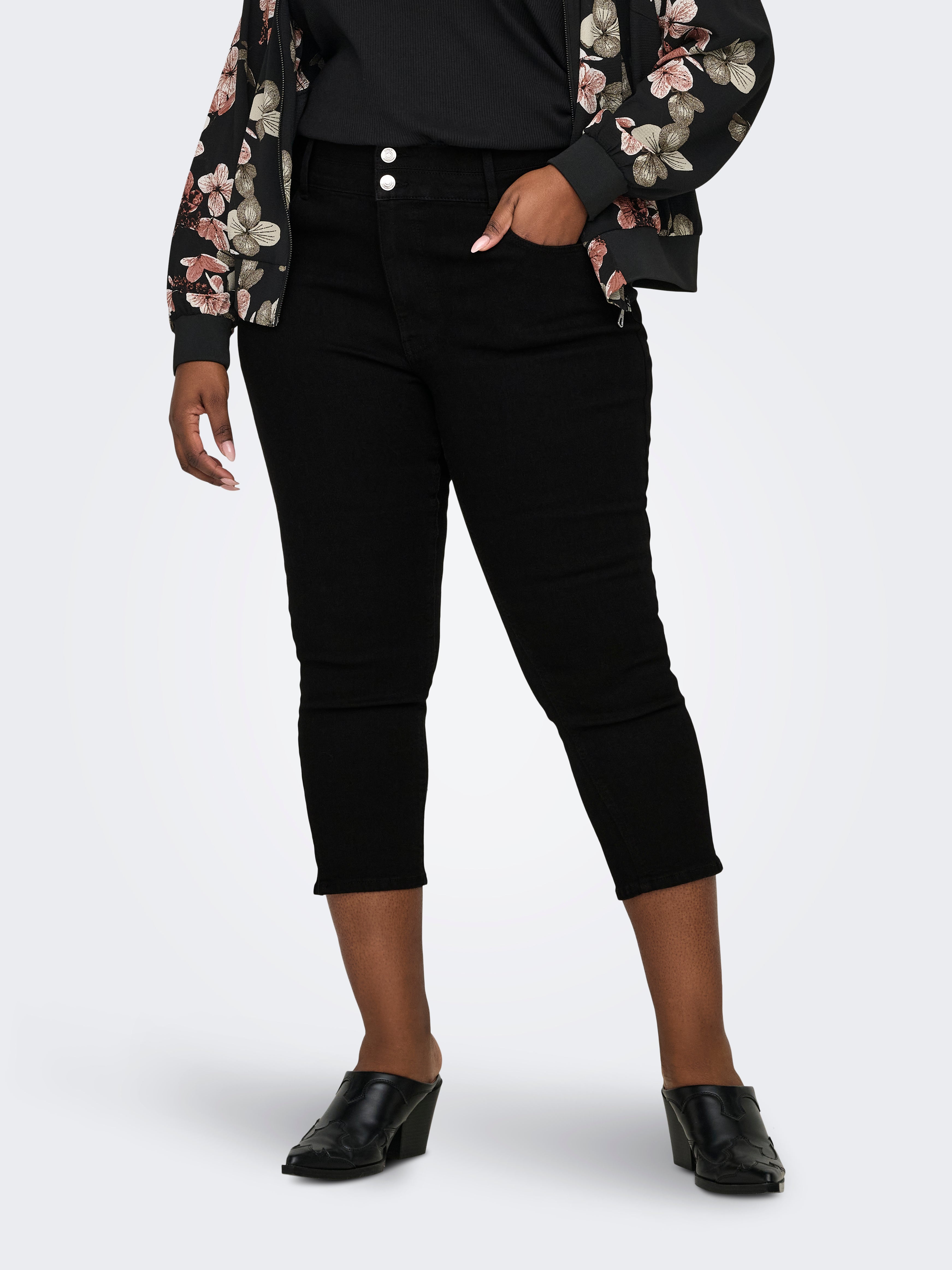 Carcruz Hohe Taille Capri Jeans