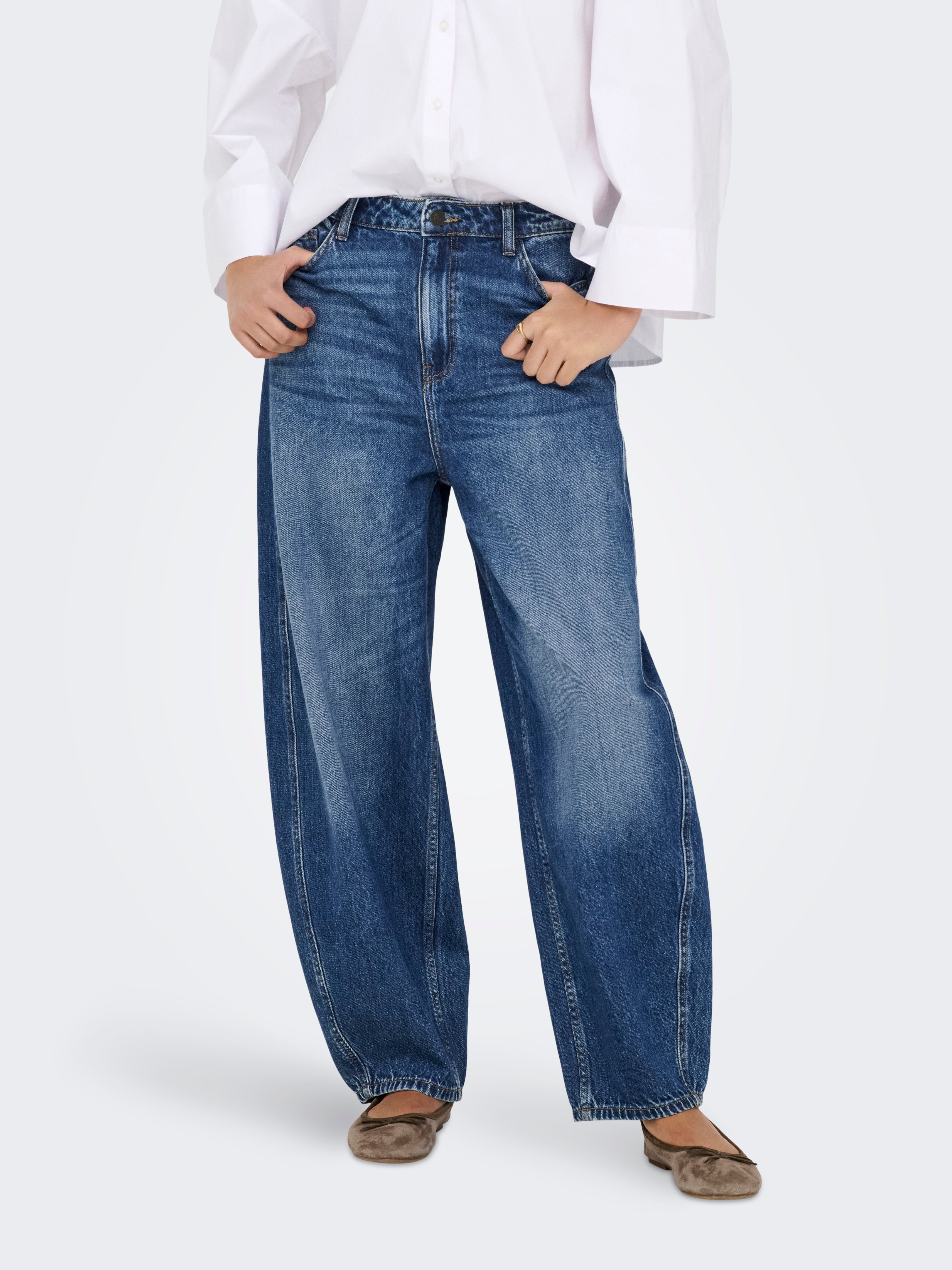 Jdysusie Mittlere Taille Weiter Beinschnitt Jeans