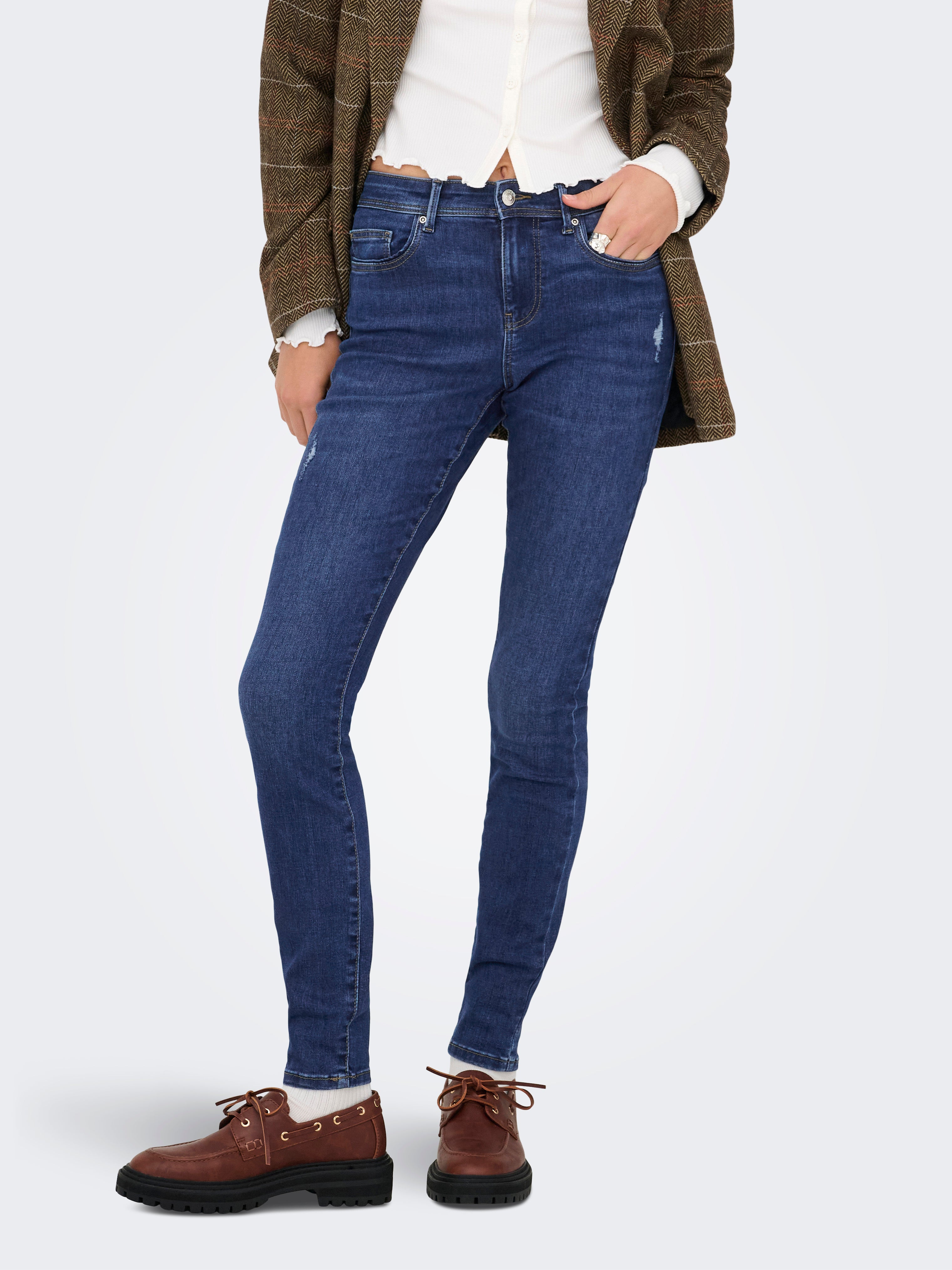 Onlwow Mittlere Taille Skinny Fit Jeans