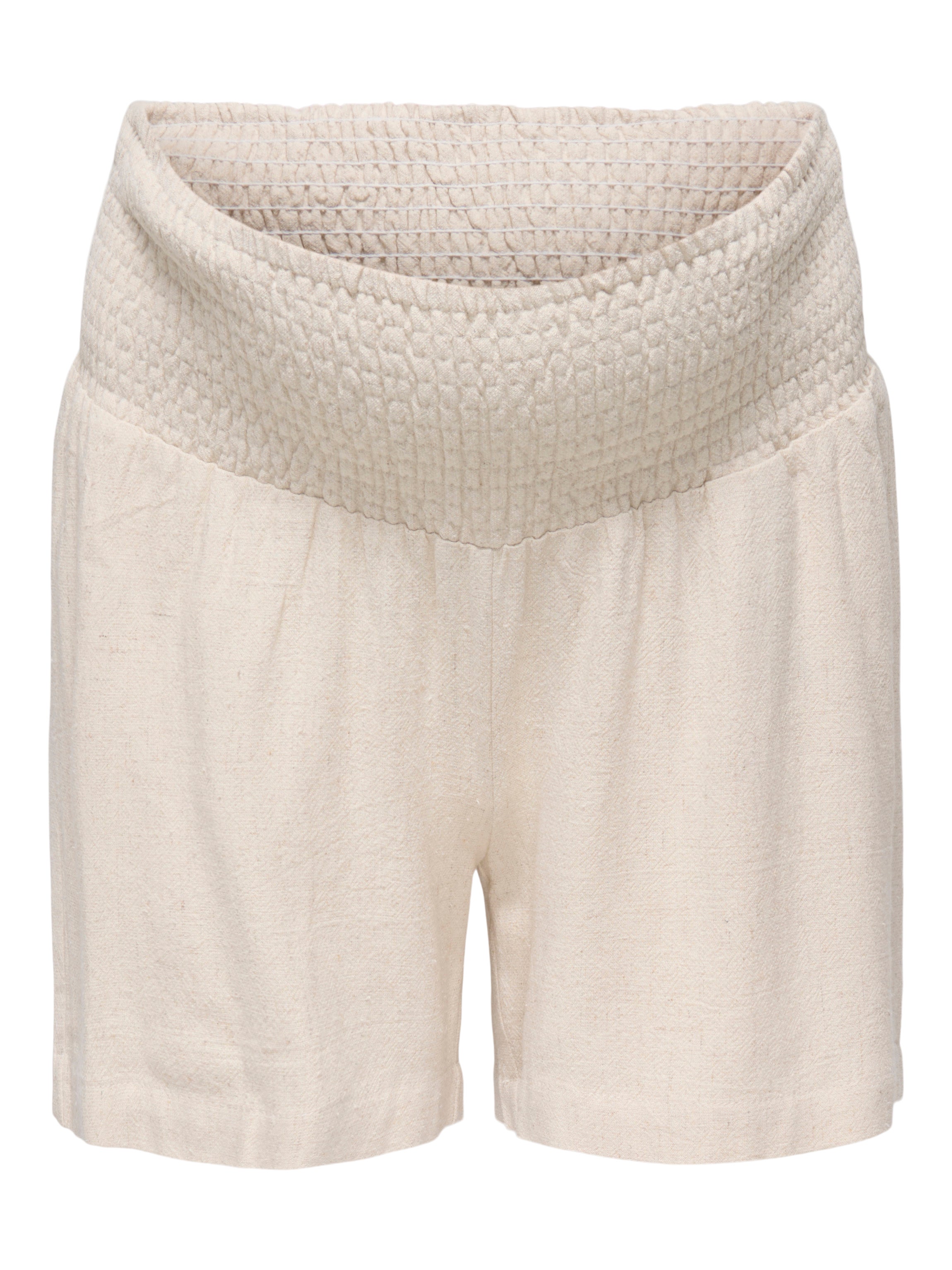 Olmsiesta Mittlere Taille Normal Geschnitten Leinen Shorts