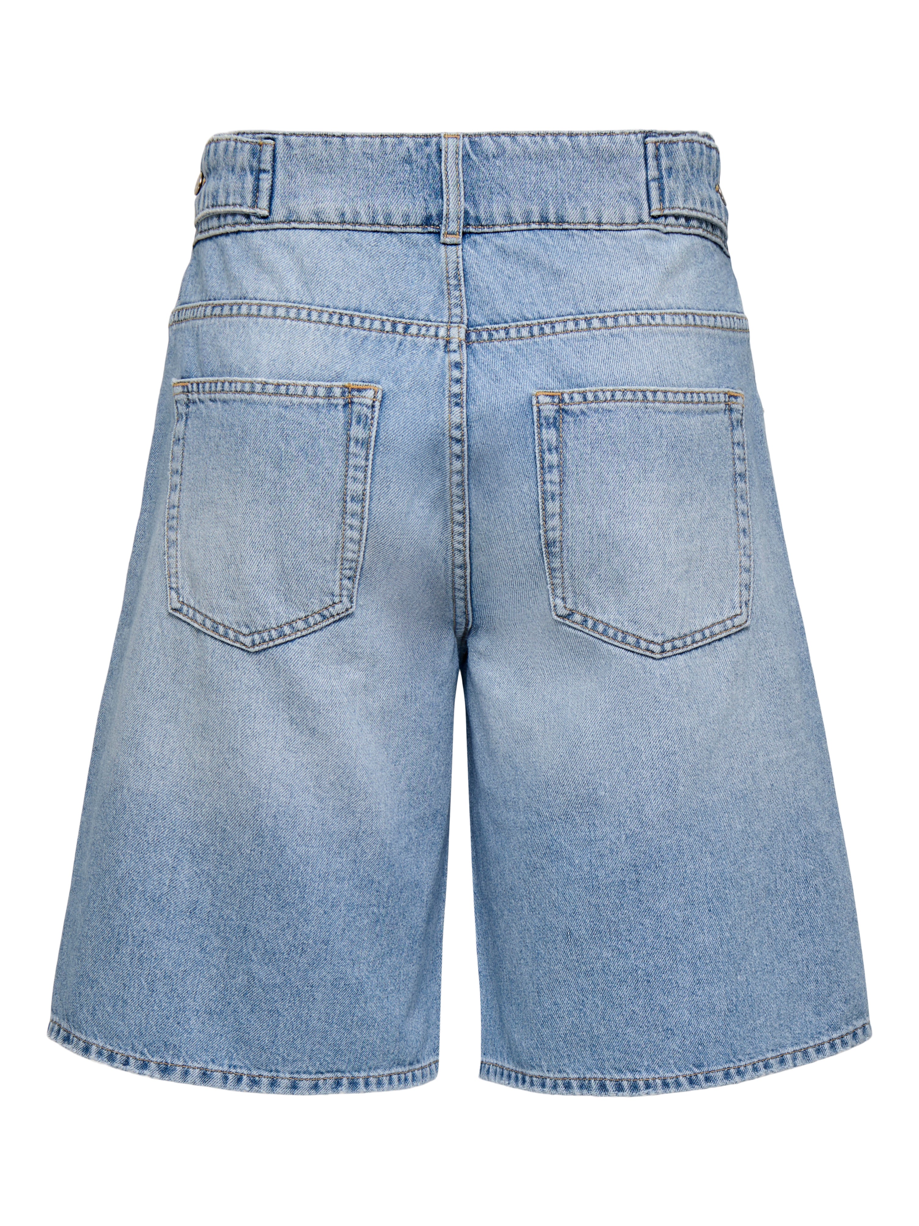 Thumbnail - Onlloran Mittlere Taille Weiter Beinschnitt Jeans-shorts