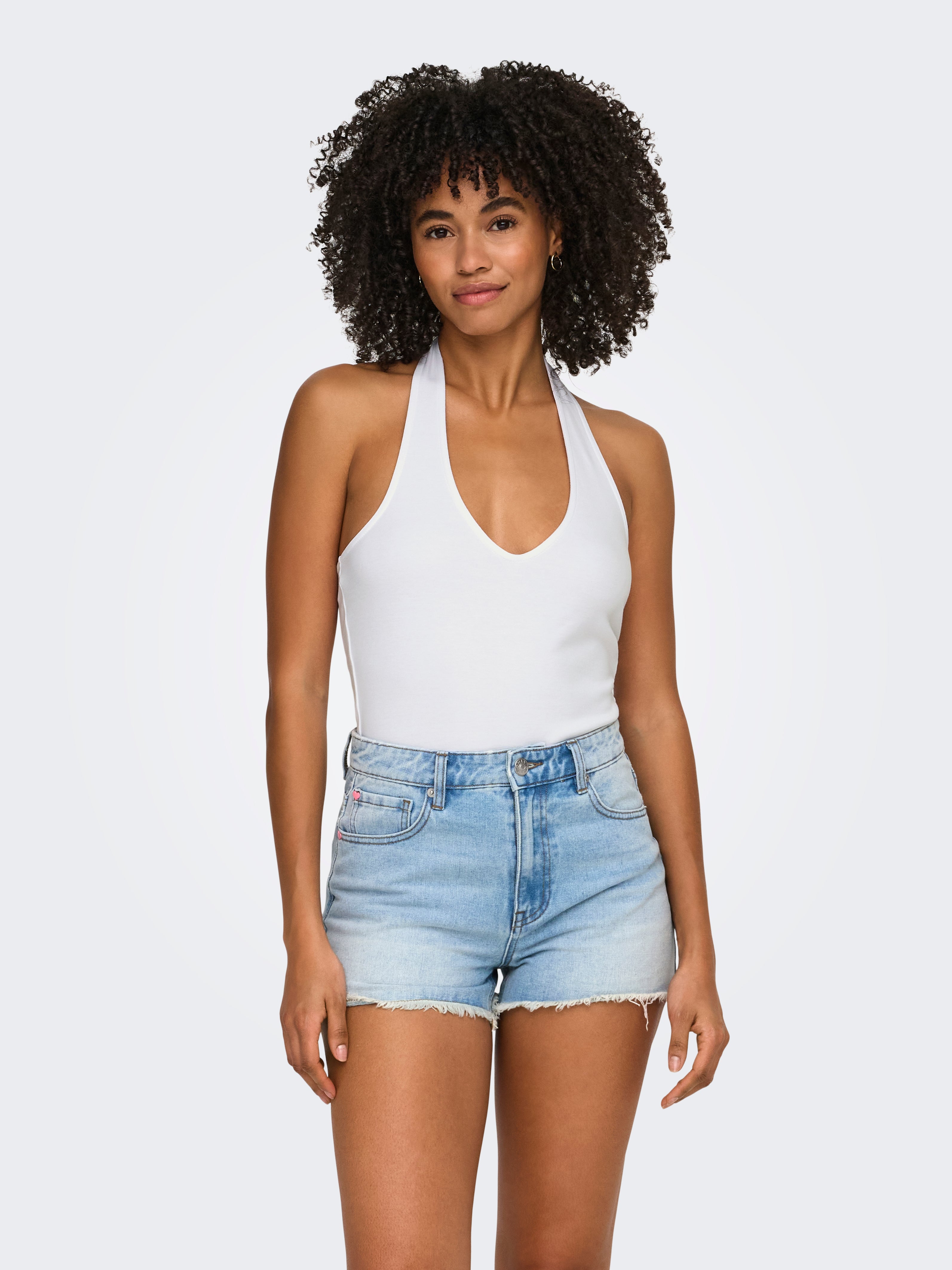 Crop Top Donna Effetto Bagnato In Pelle Verniciata: Canotta Senza Maniche Con Zip Davanti - Foto 3