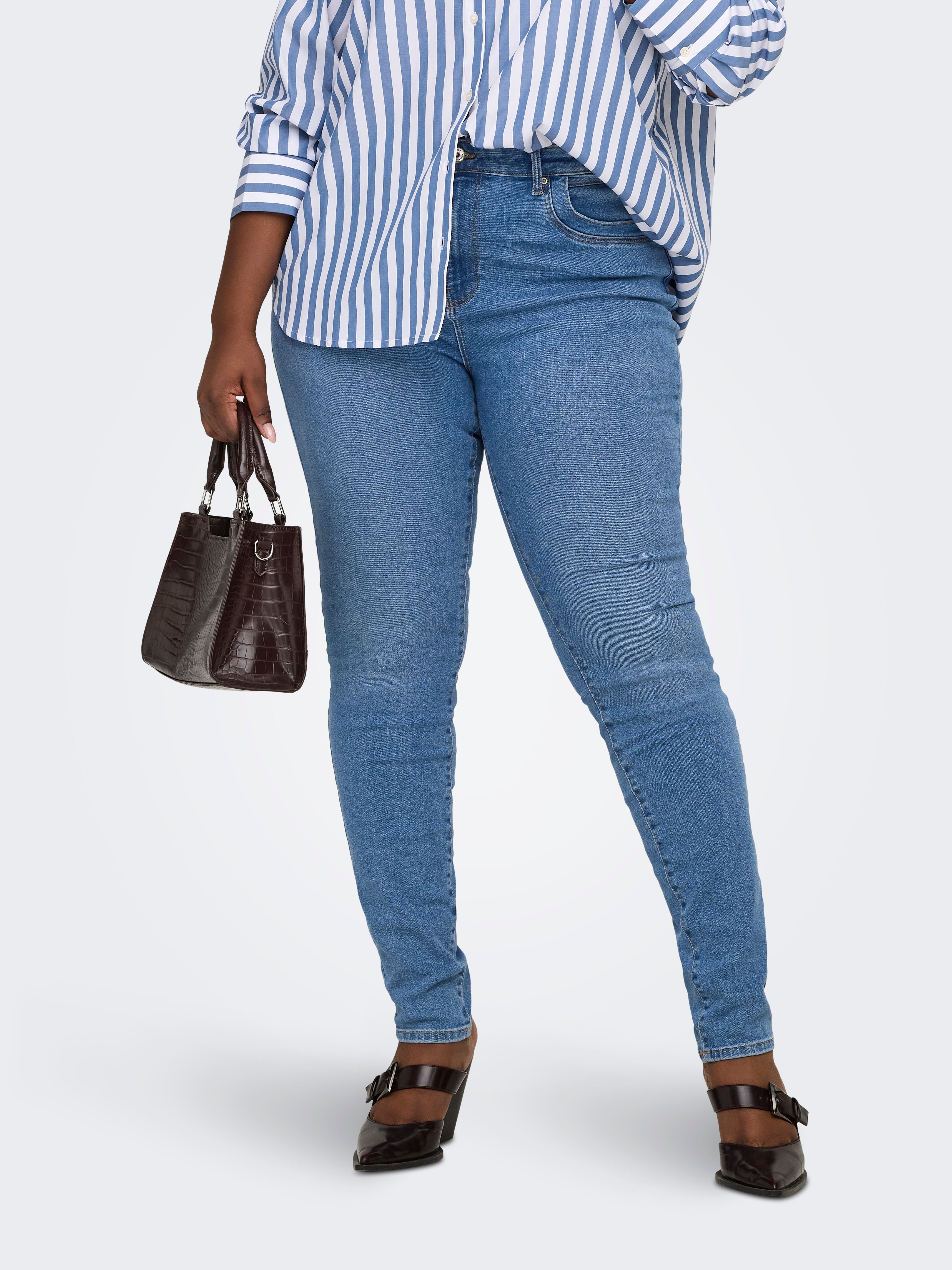 Carane Mittlere Taille Skinny Fit Jeans