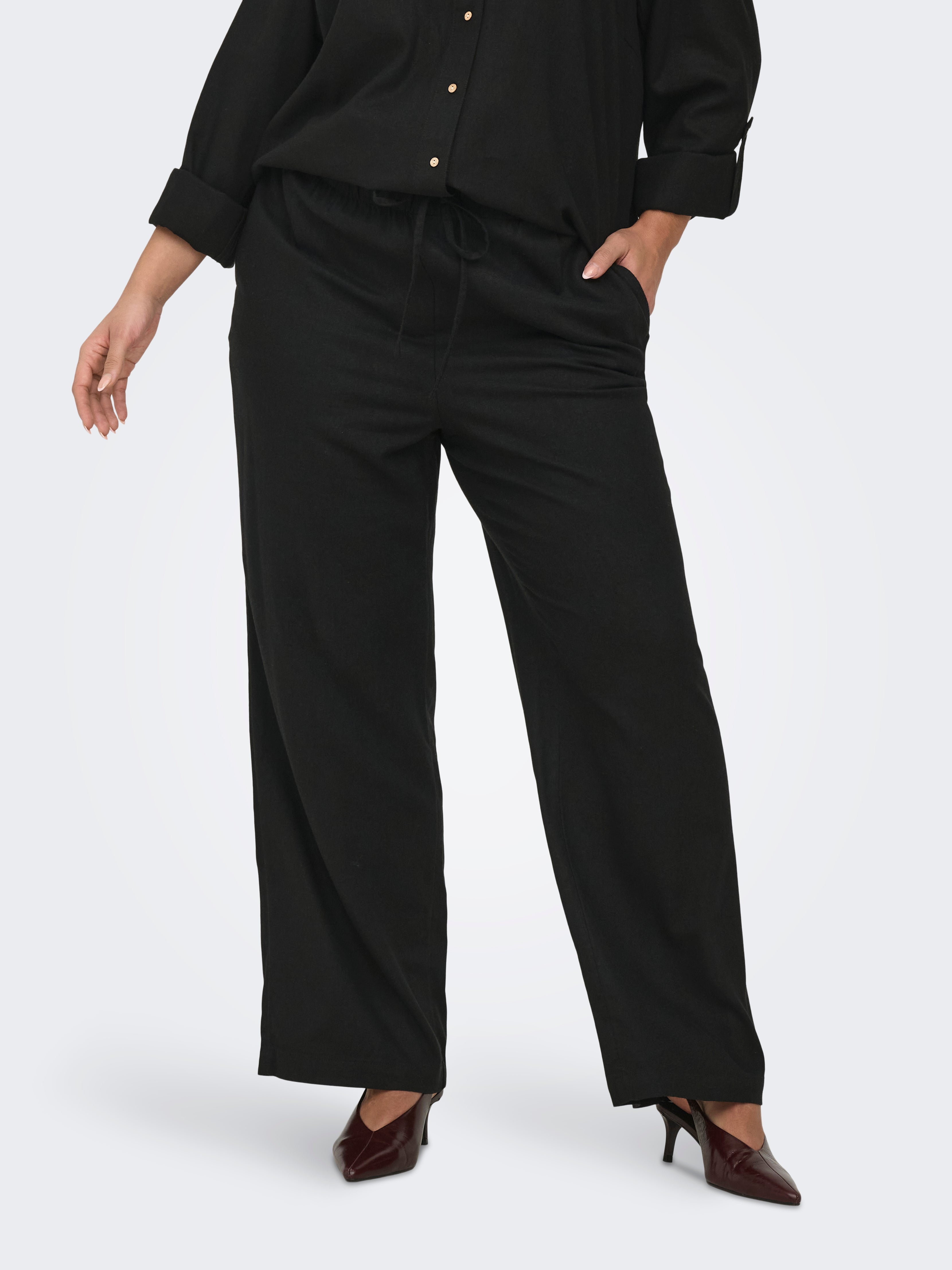 Cargoa Gerade Geschnitten Leinen Hose