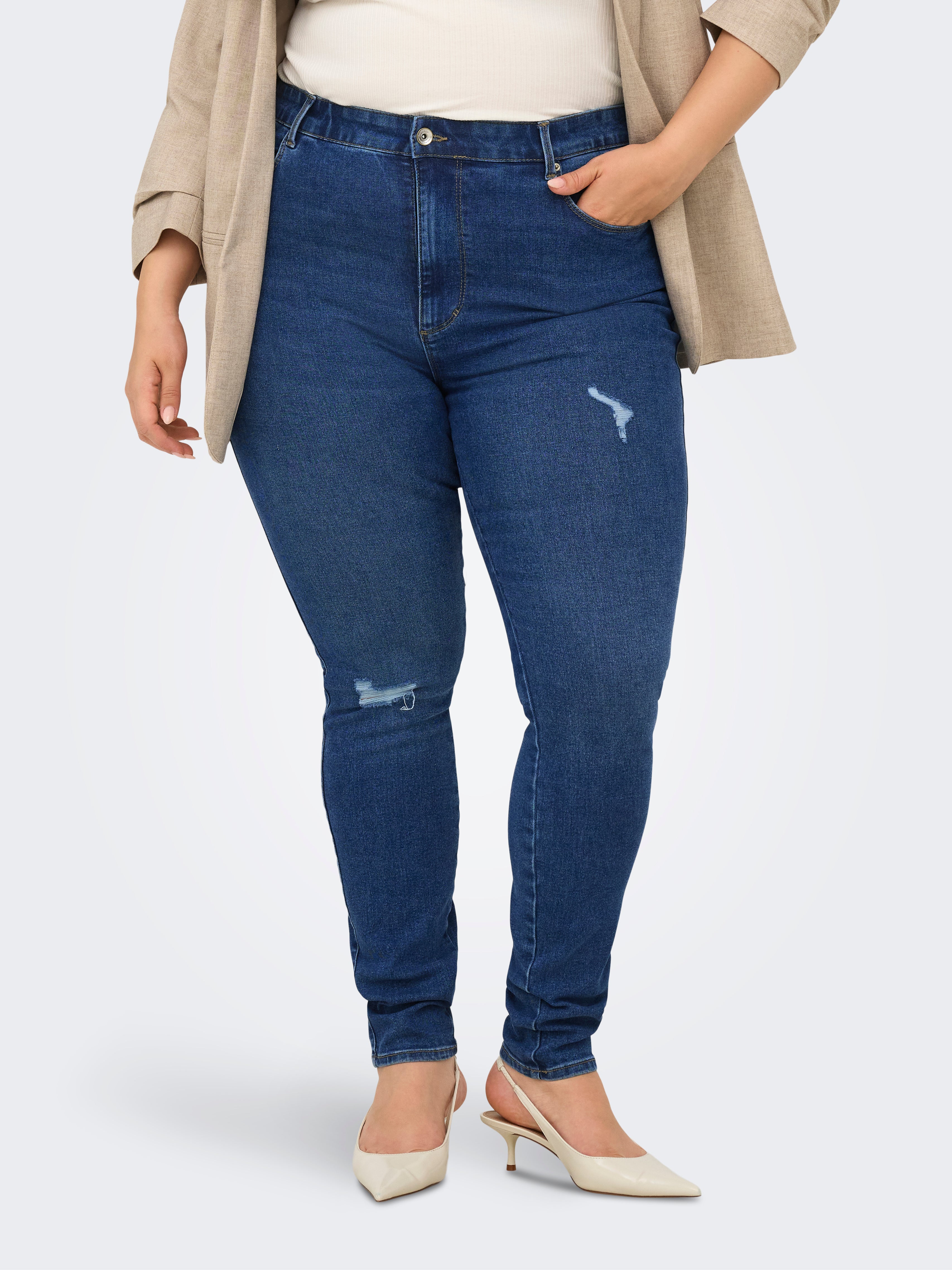 Carsnow Hohe Taille Skinny Fit Jeans
