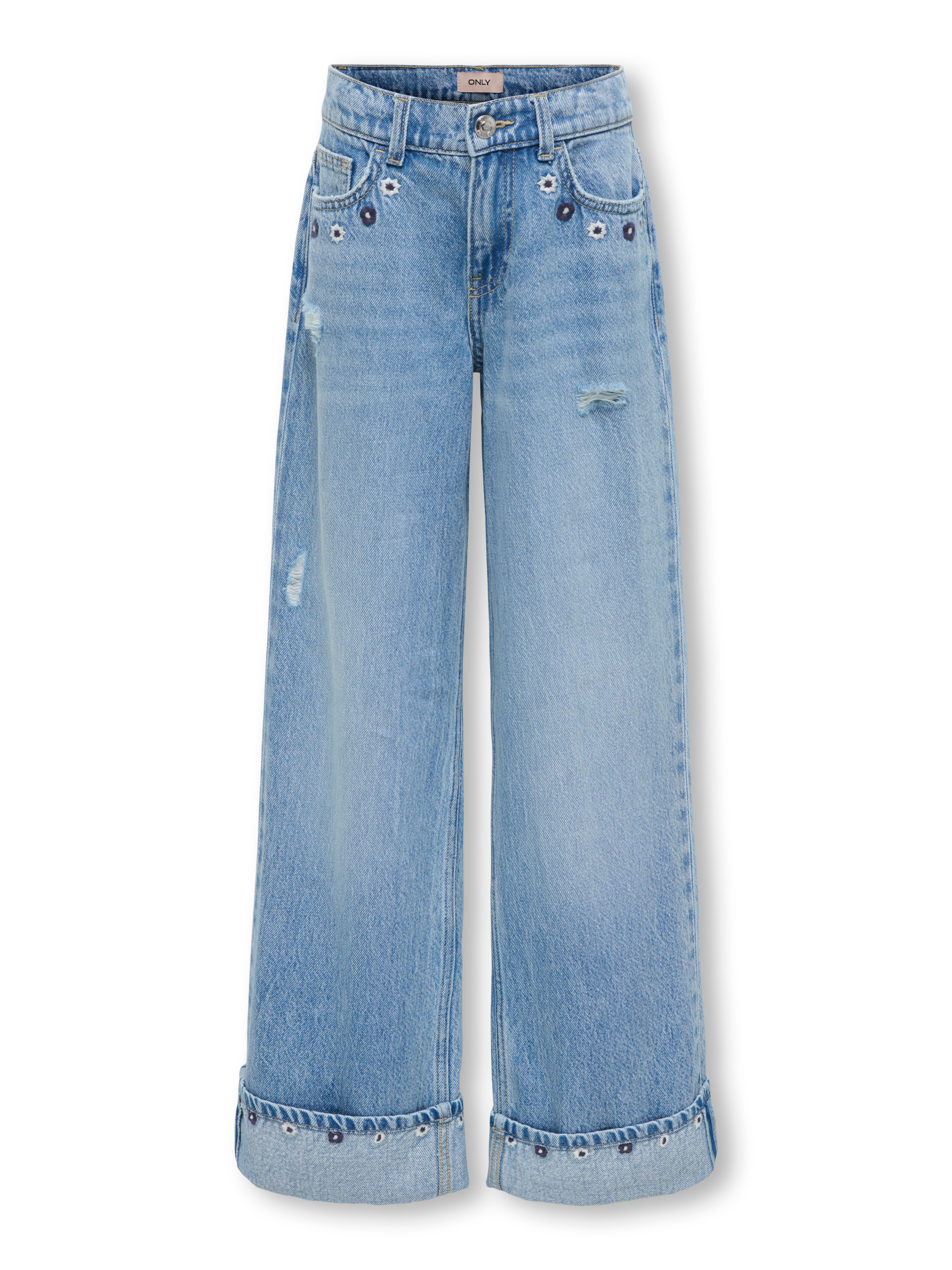 Kogmimi Hohe Taille Weiter Beinschnitt Jeans
